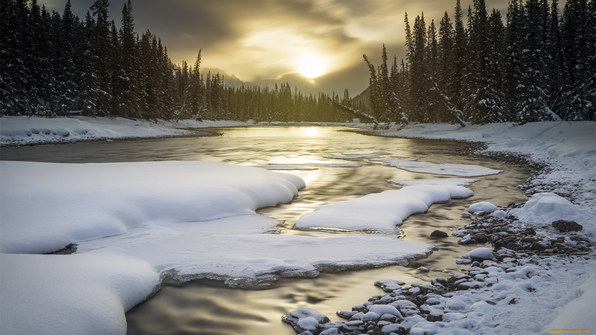 природа, зима, простор