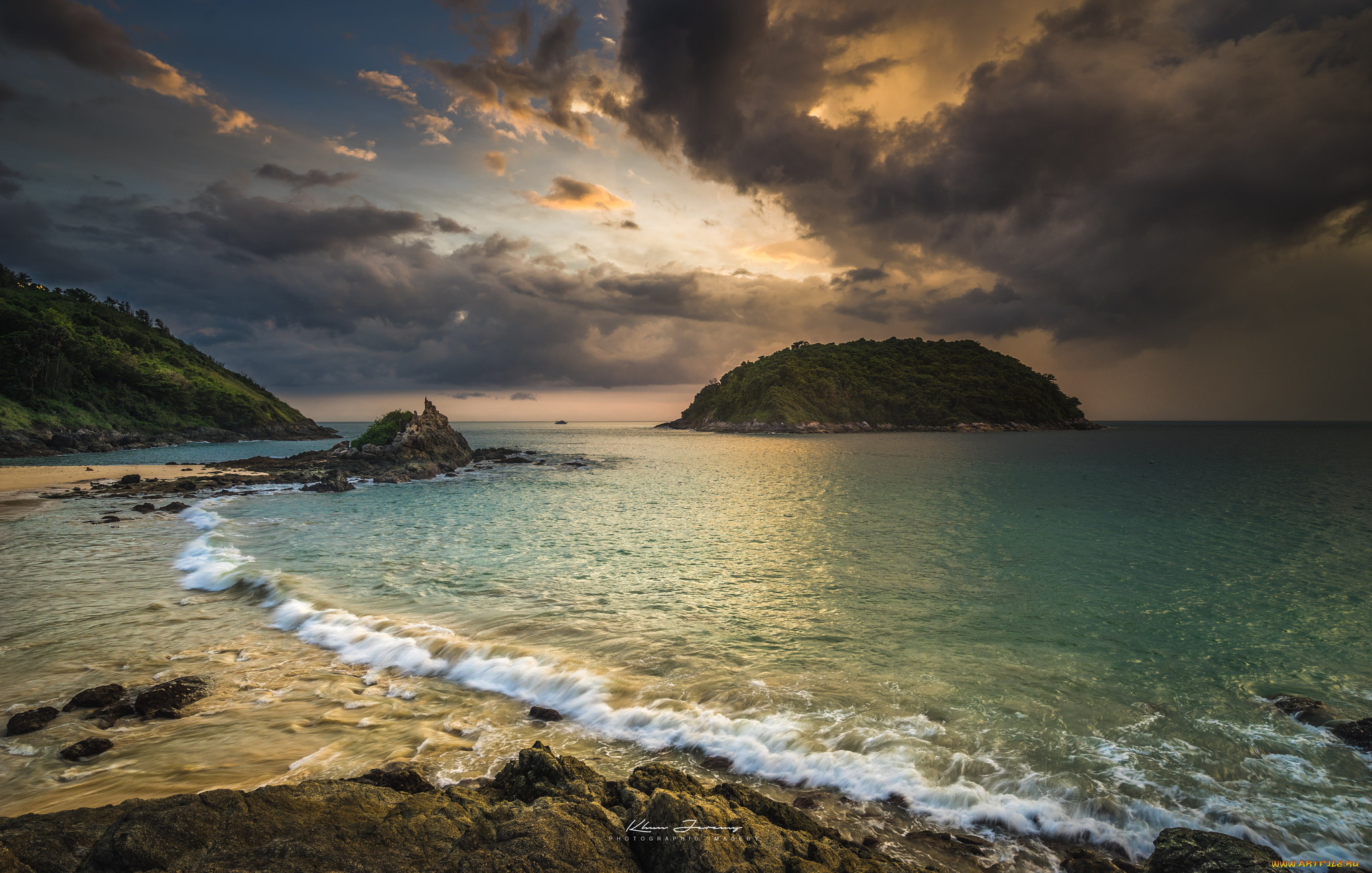 природа, побережье, простор