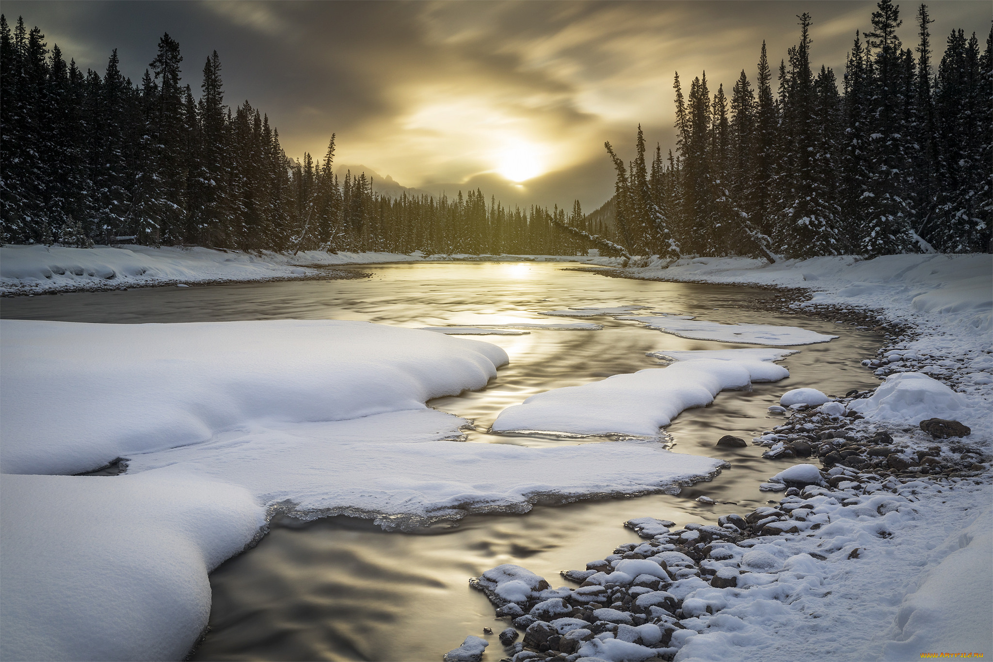 природа, зима, простор