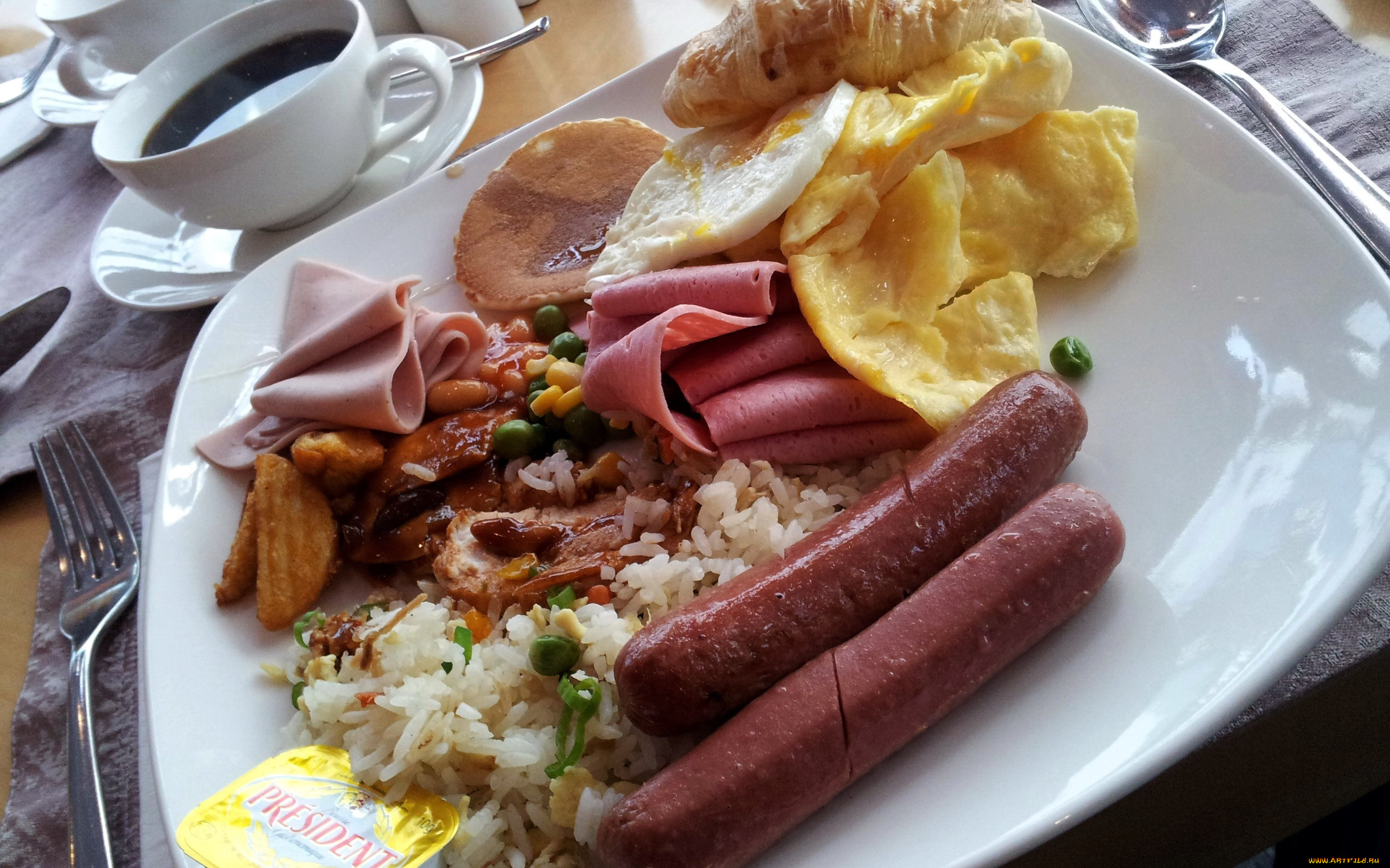 еда, колбасные, изделия, рис, колбаса, сосиски