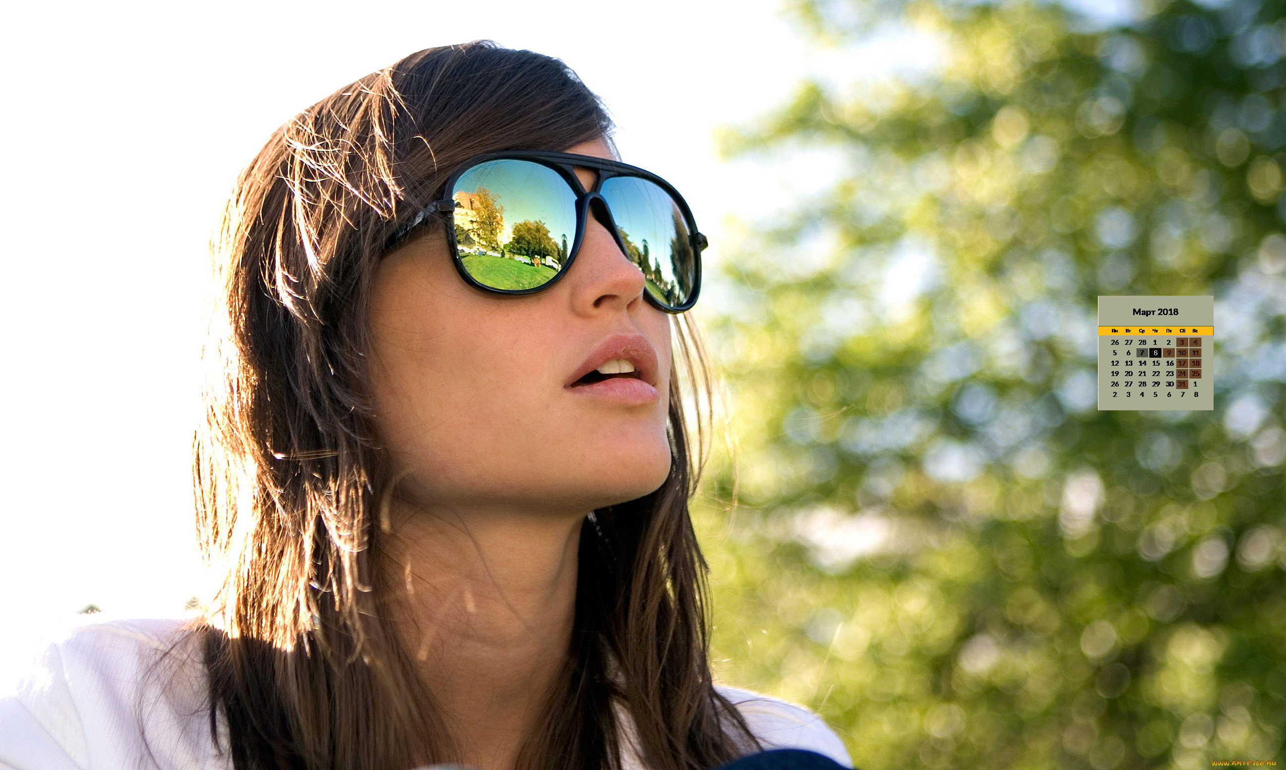 календари, девушки, очки, 2018
