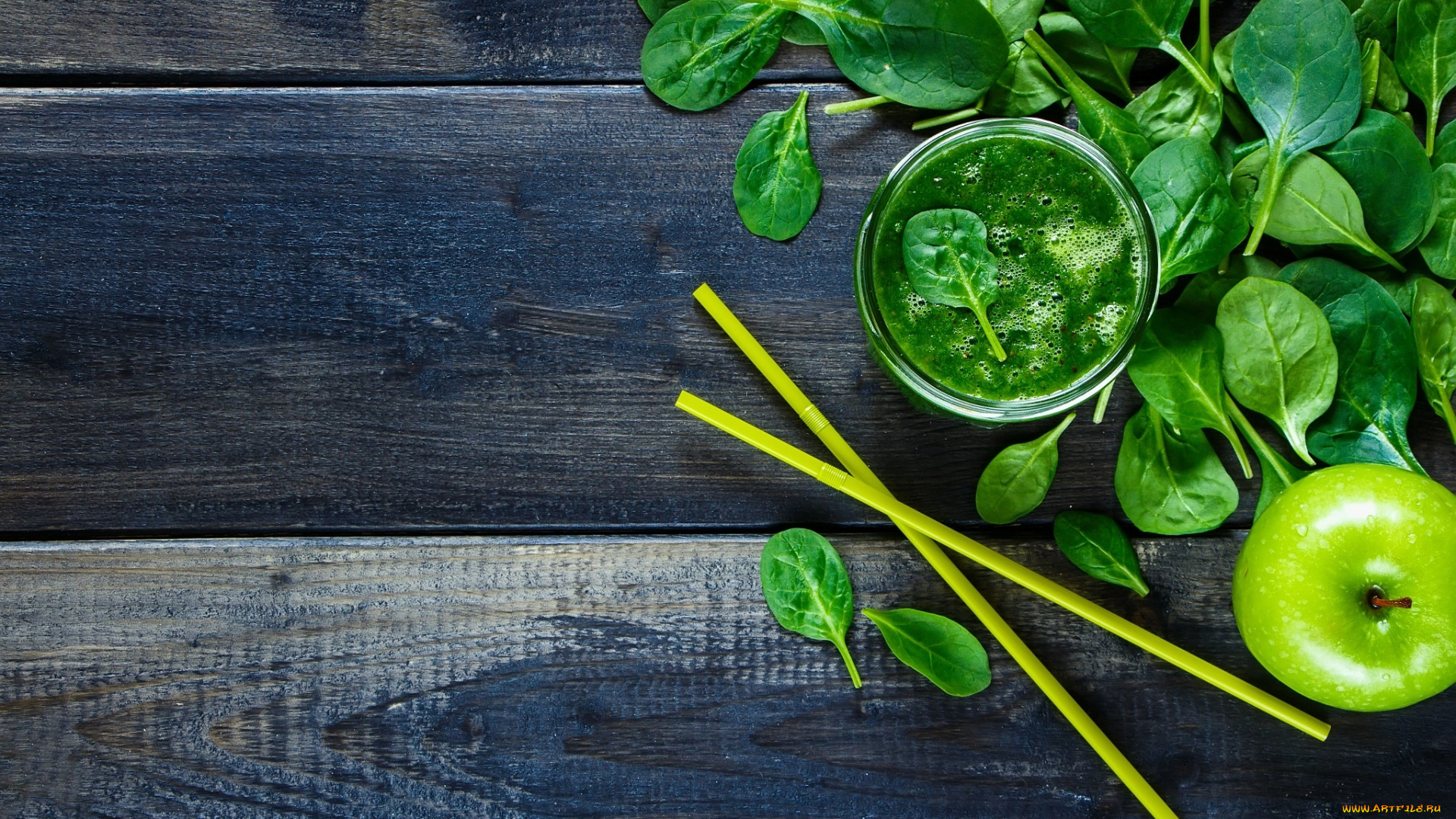 еда, натюрморт, яблока, фреш, трубочки, мята, листья