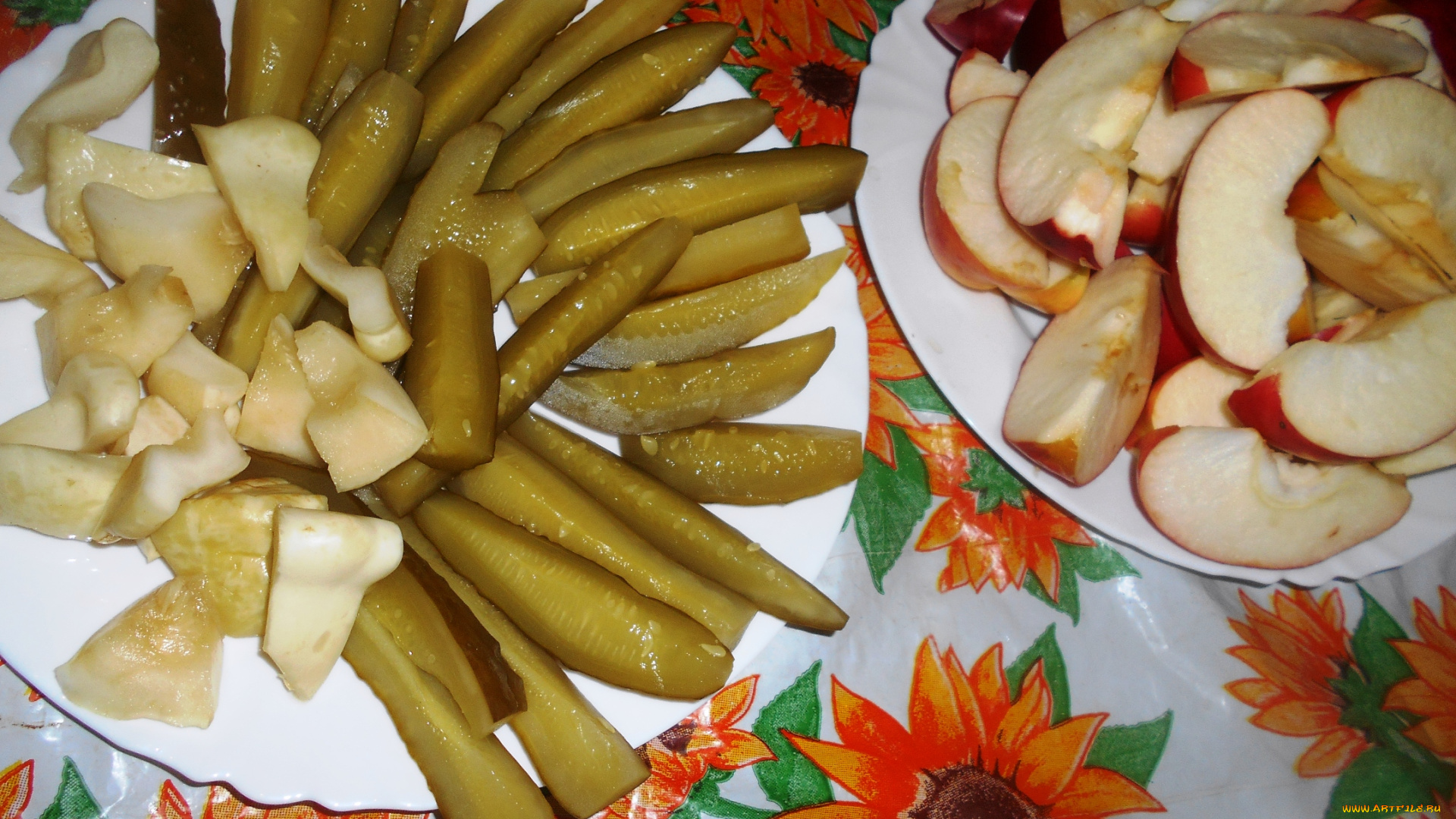 еда, огурцы, яблоки