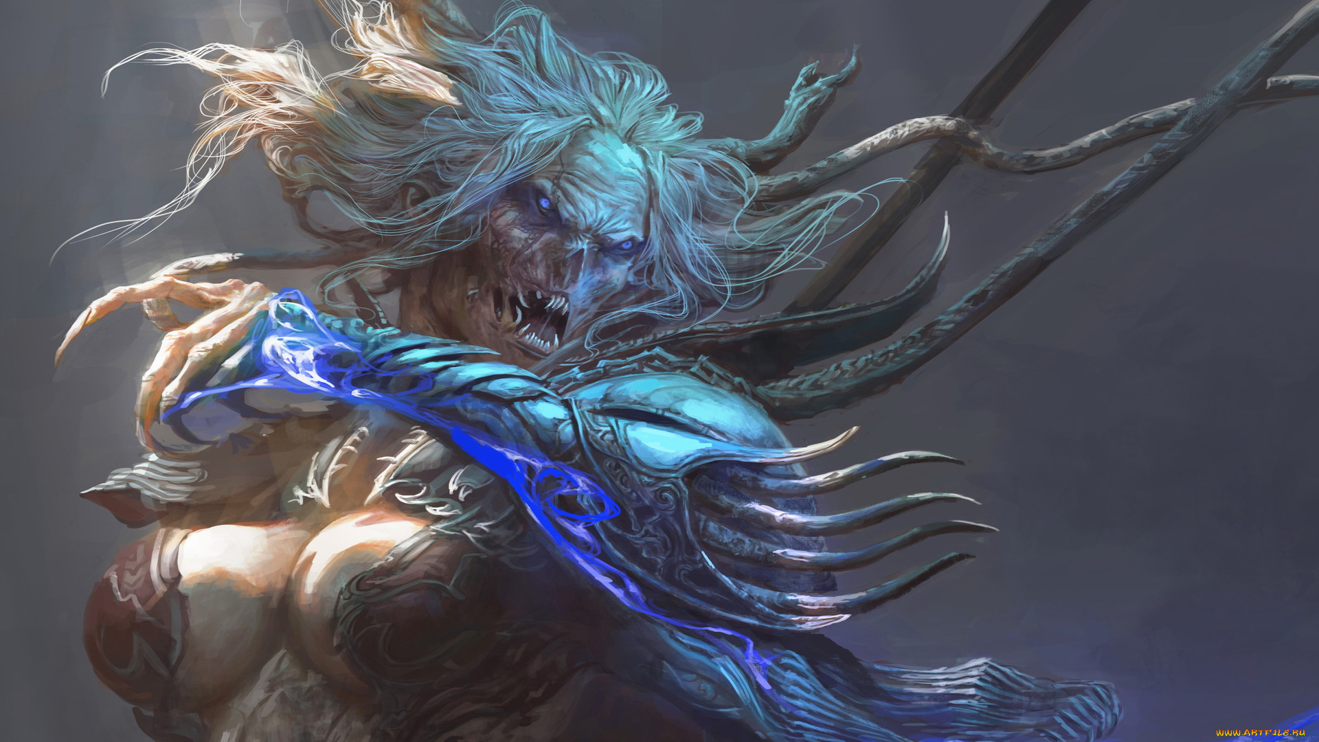 фэнтези, нежить, девушка, существо, фон