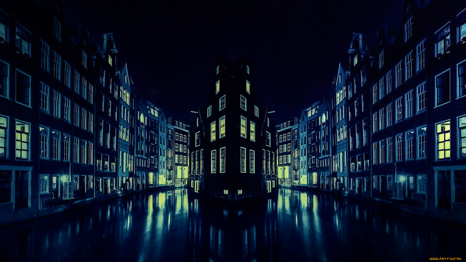 города, амстердам, , нидерланды, amsterdam, город, ночь