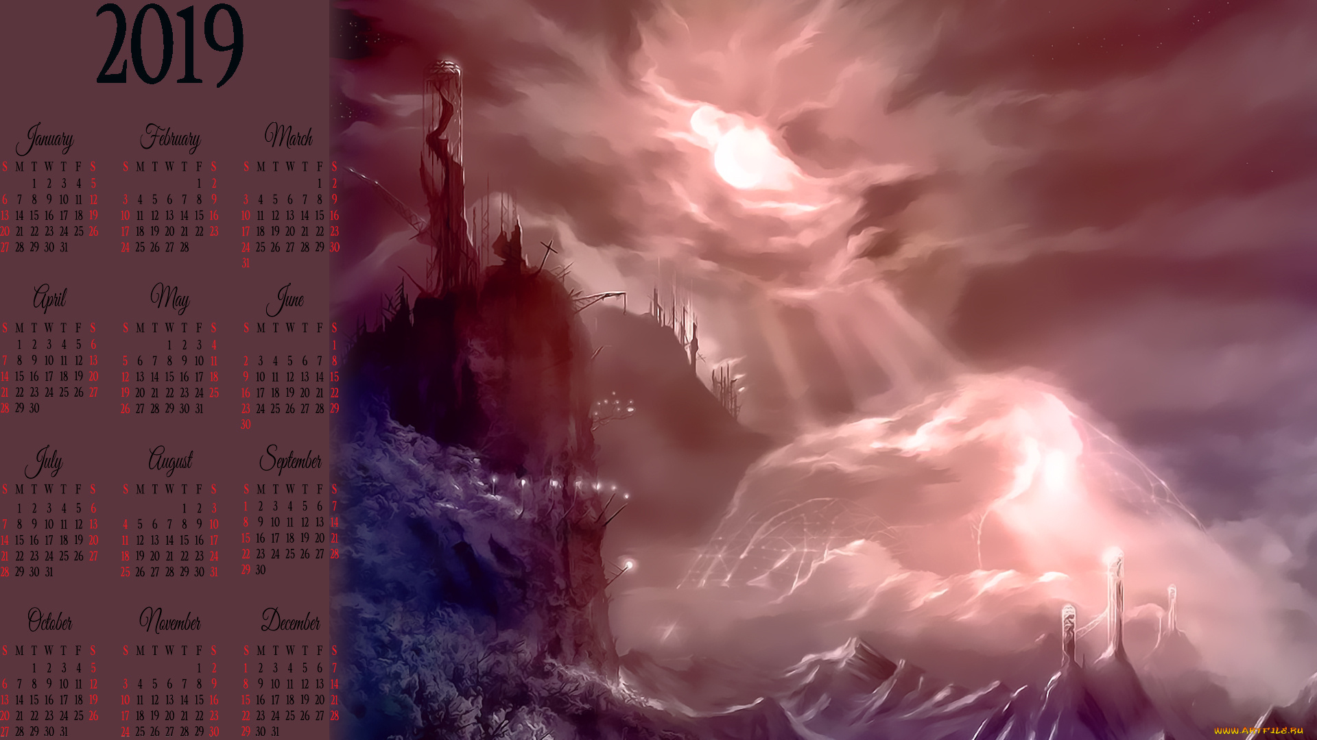 календари, фэнтези, сооружение