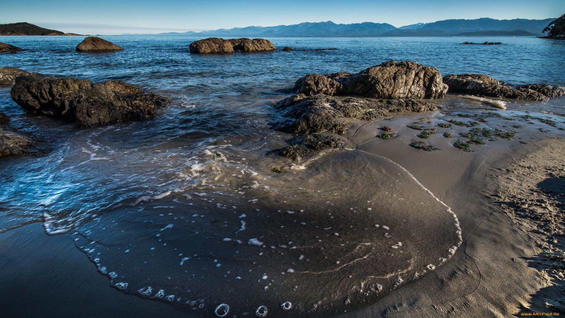 природа, побережье, простор