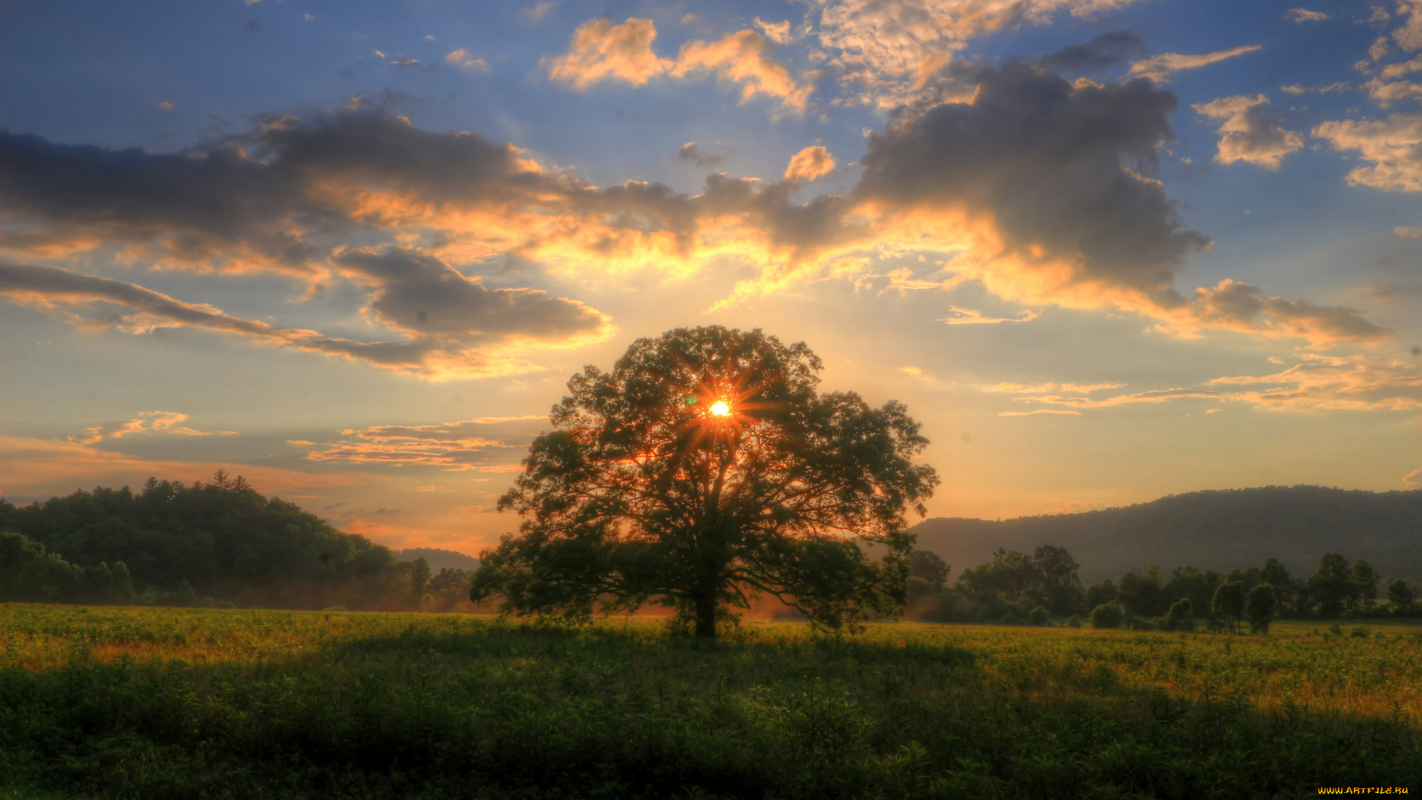 природа, восходы, закаты, простор