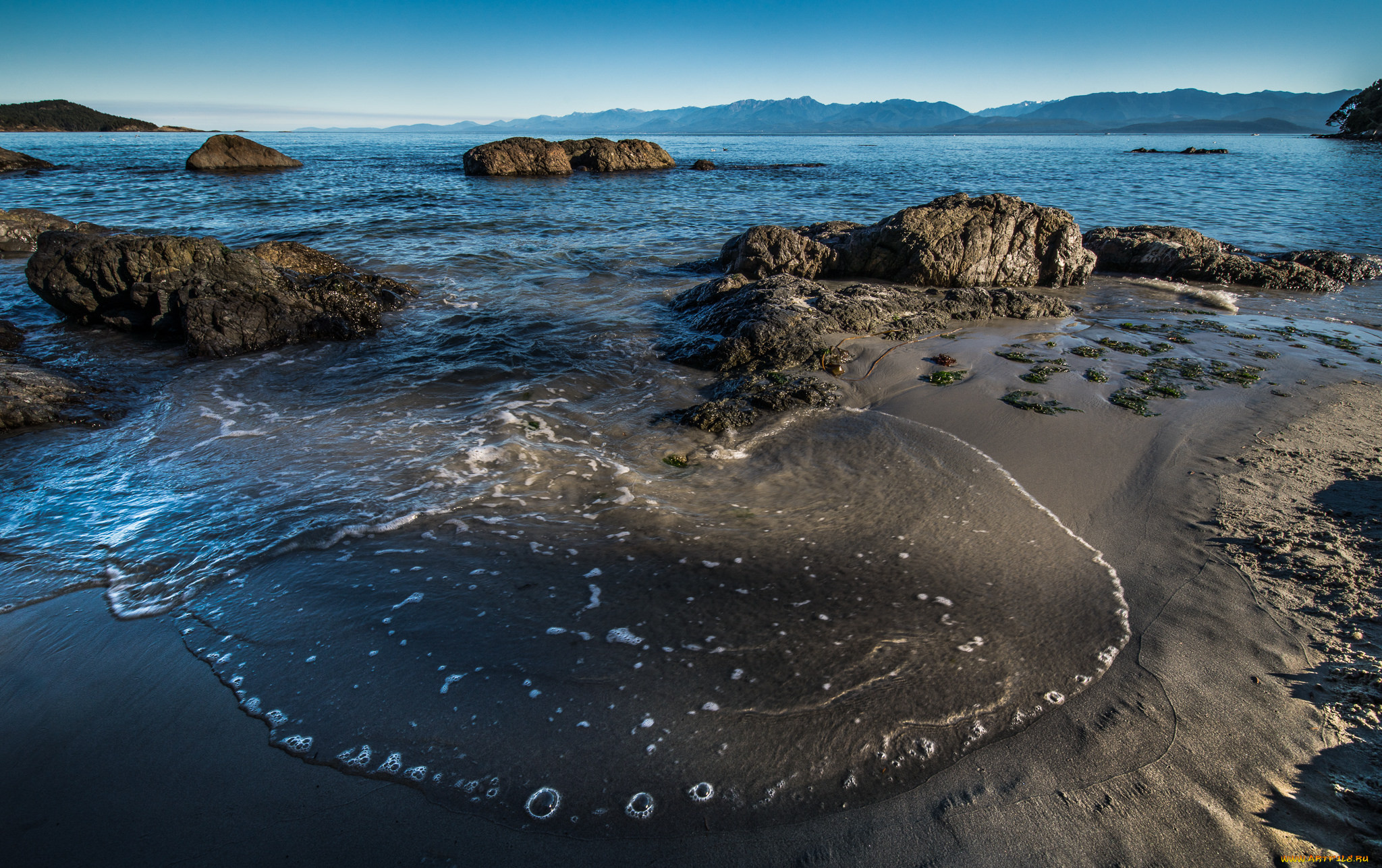 природа, побережье, простор