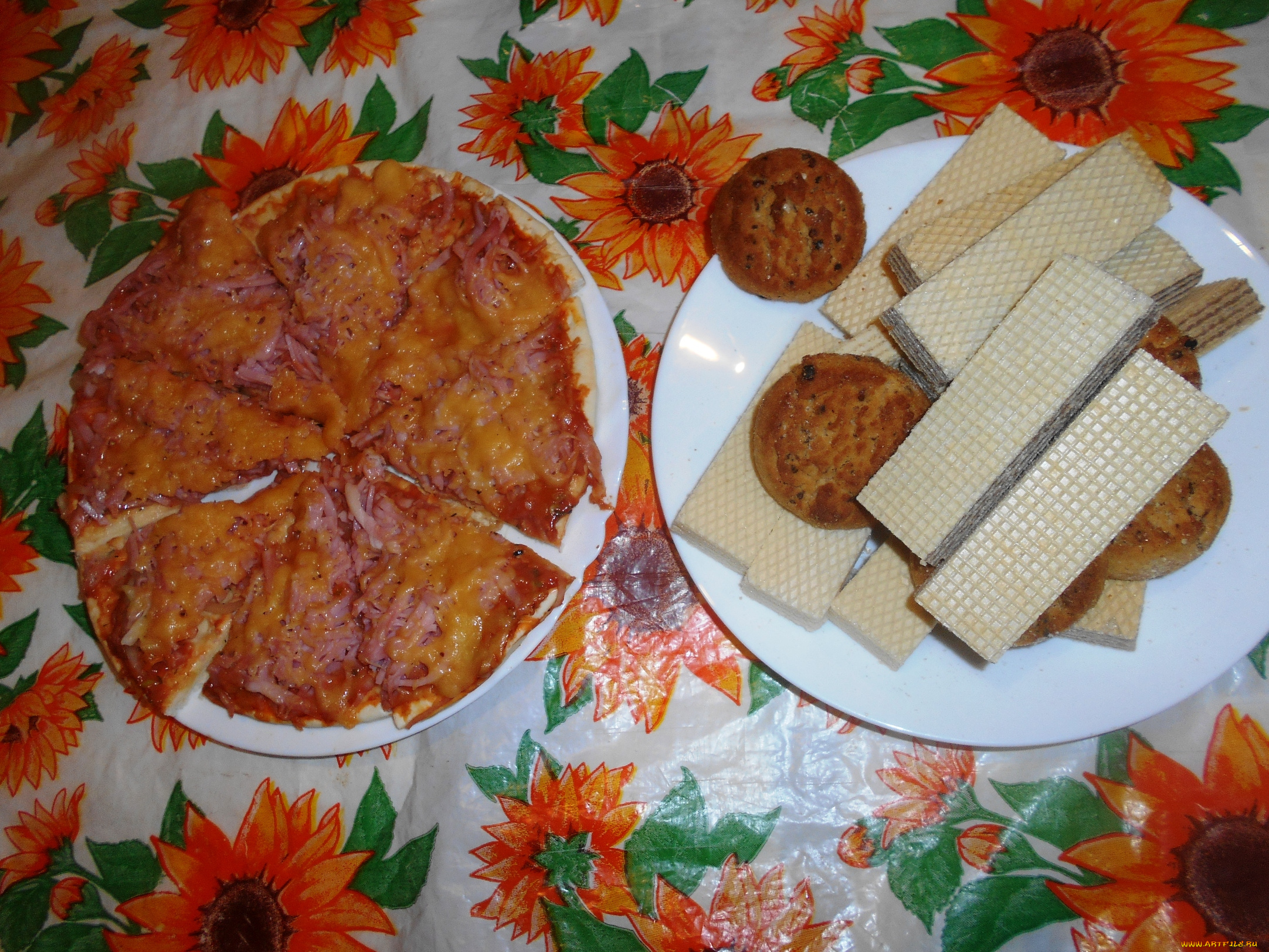 еда, пицца, вафли, печенье