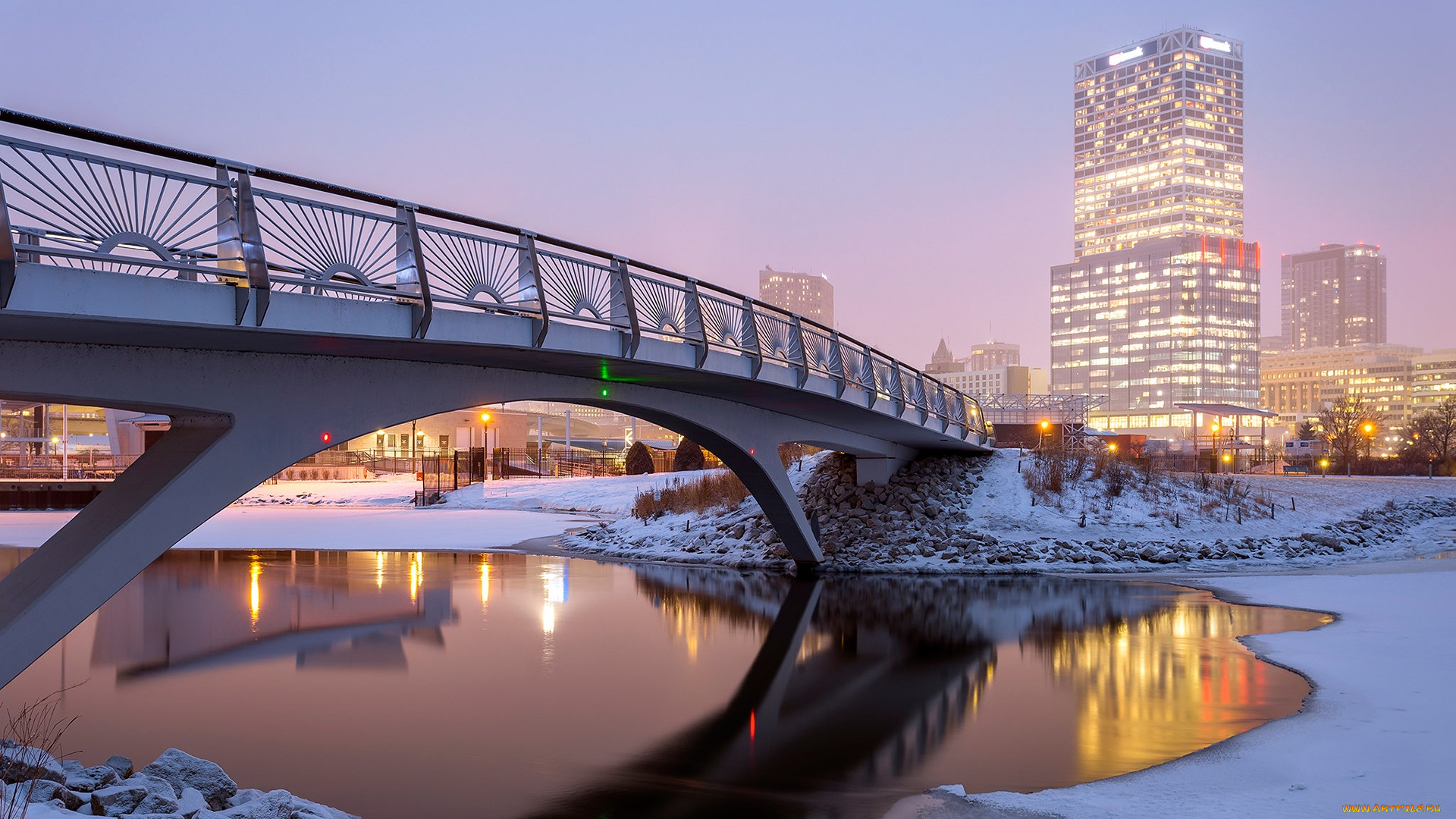 города, -, мосты, сша, милуоки