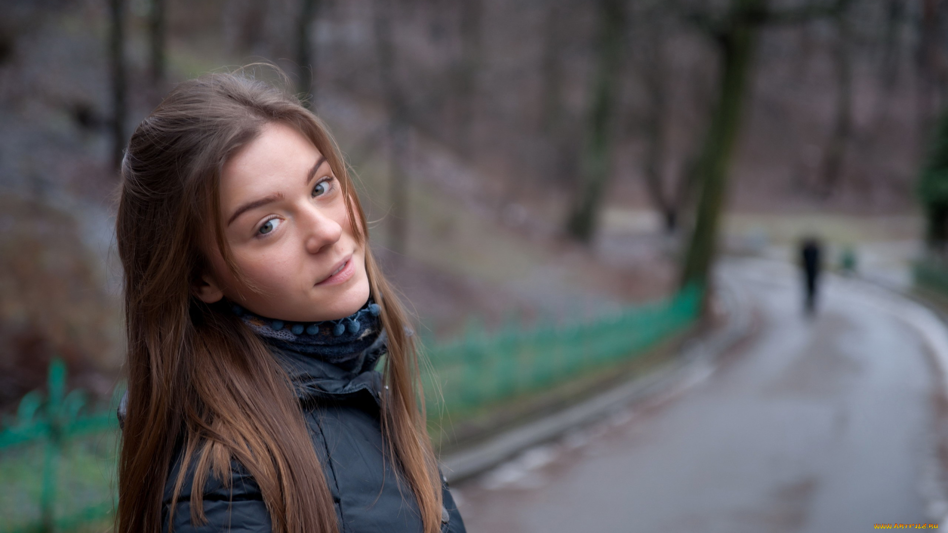 девушки, lily, chey, шатенка, взгляд, куртка, улица