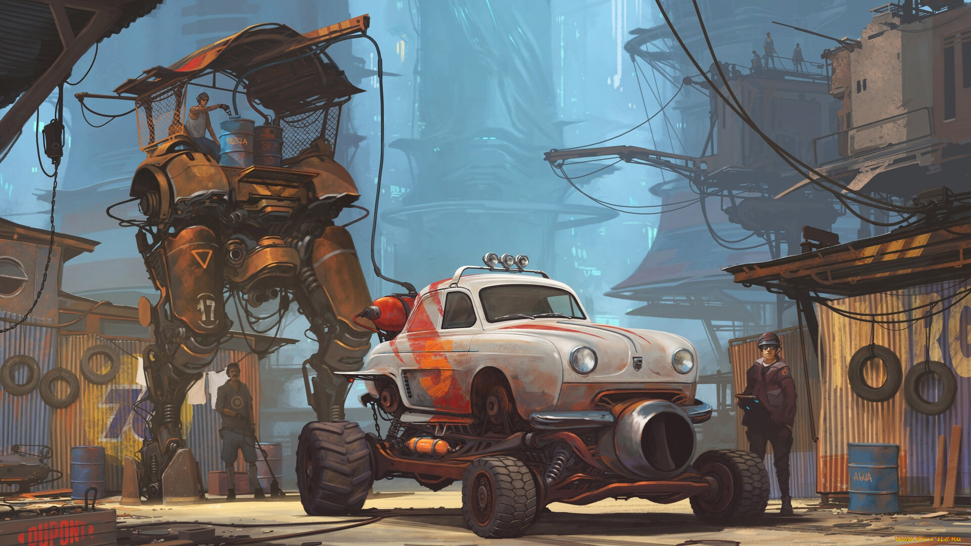 фэнтези, транспортные, средства, megaturbogordiniraptor, alejandro, burdisio