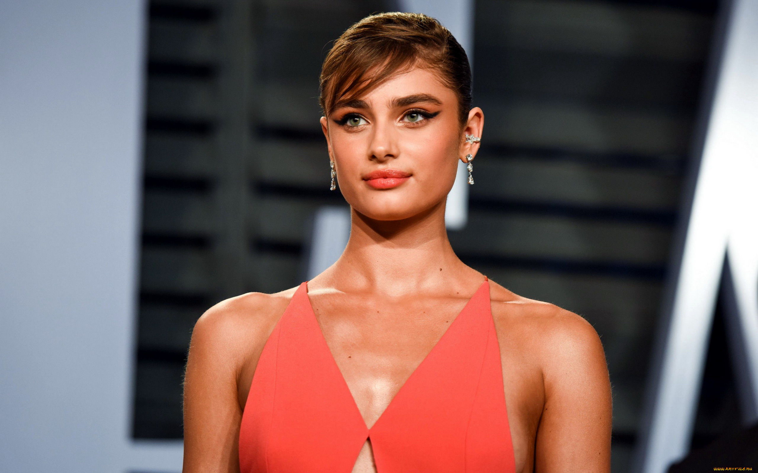 девушки, taylor, hill, макияж, серьги, декольте