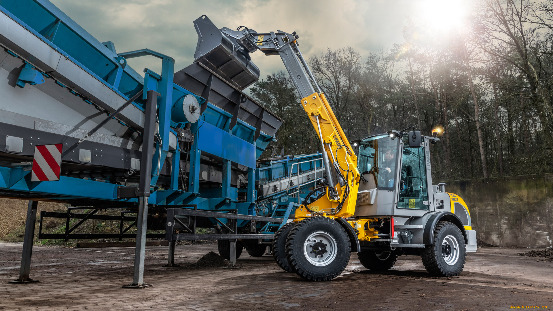 техника, фронтальные, погрузчики, paus