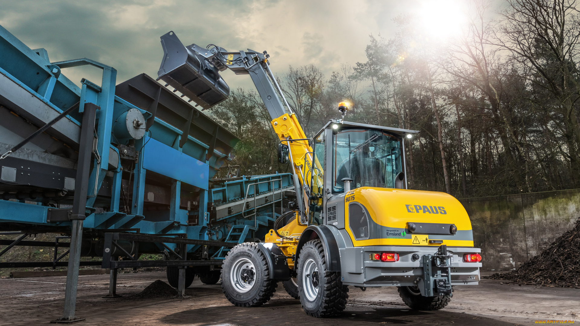 техника, фронтальные, погрузчики, paus