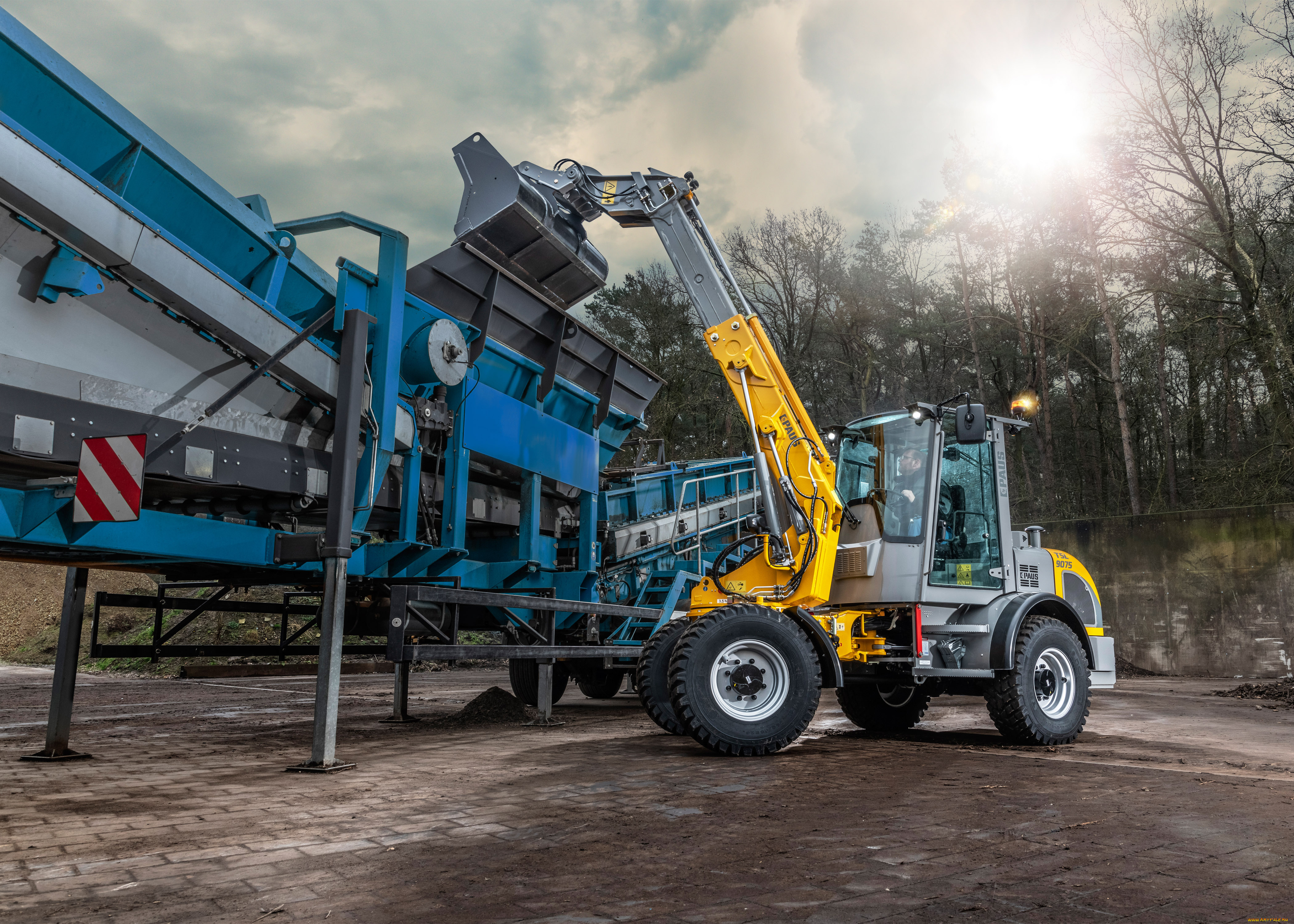 техника, фронтальные, погрузчики, paus