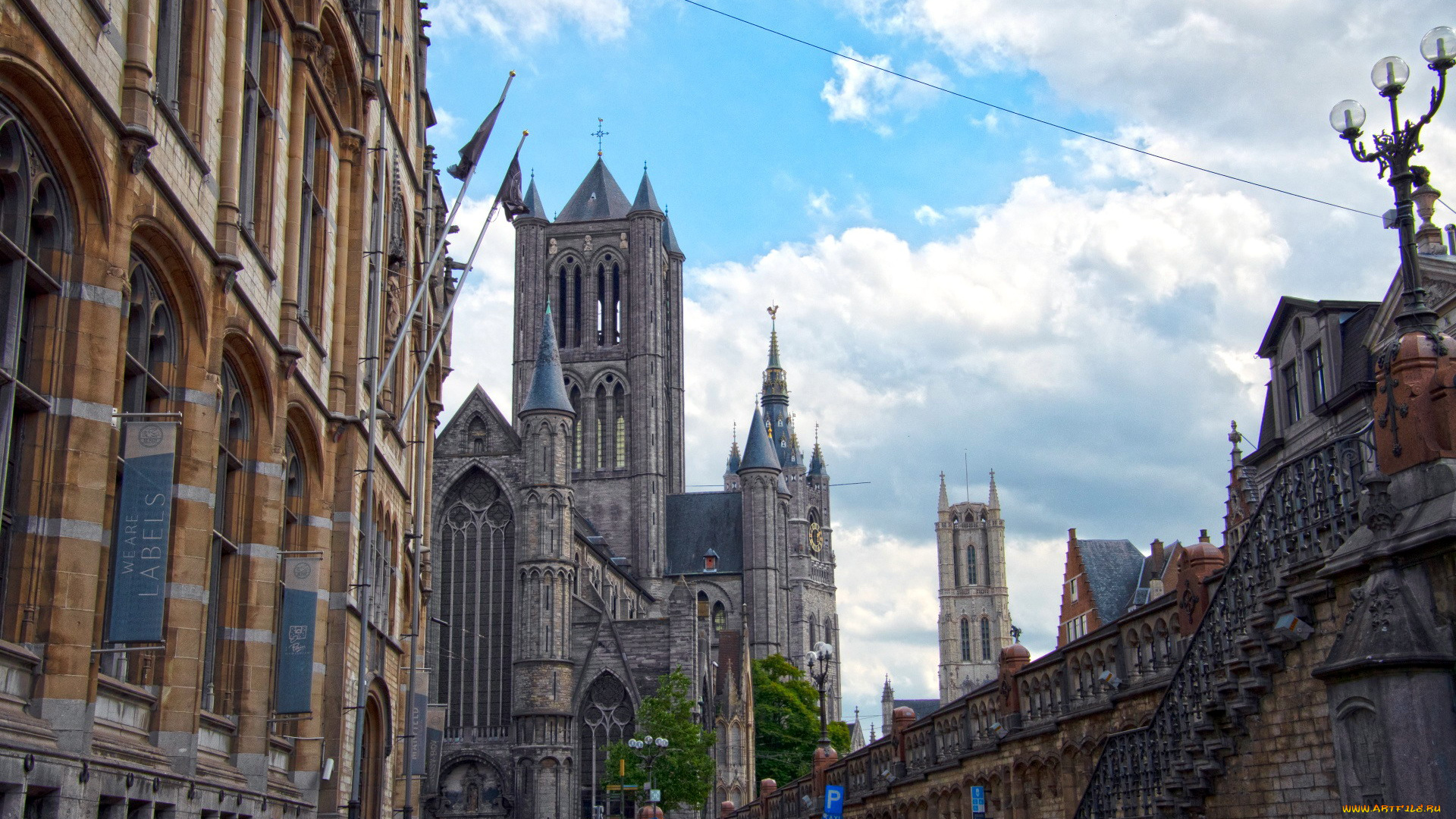 города, гент, , бельгия, собор