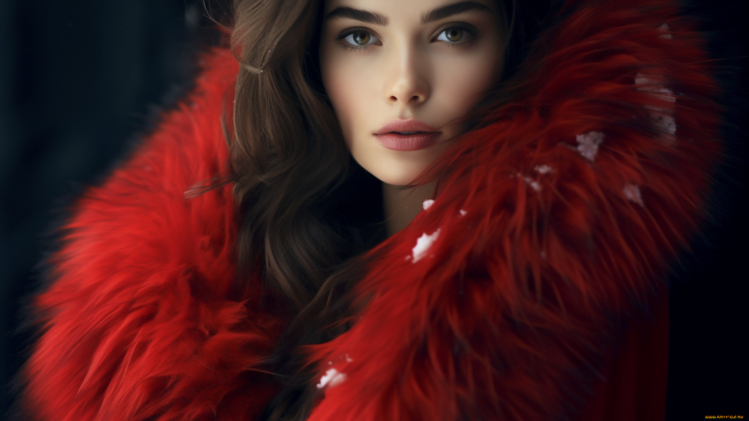 девушки, -, лица, , портреты, модель, портрет, взгляд