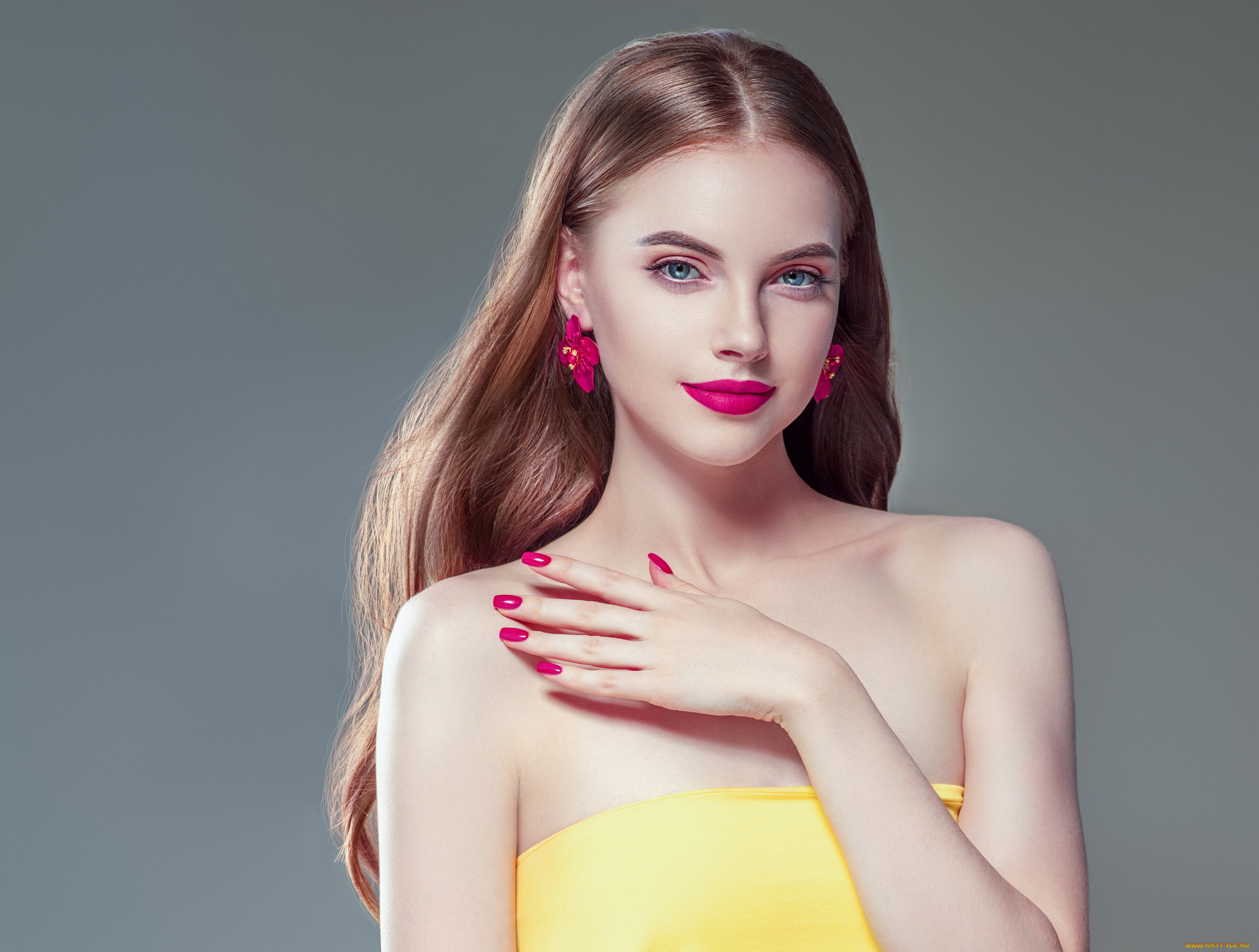 девушки, -, лица, , портреты, модель, портрет, серьги, макияж