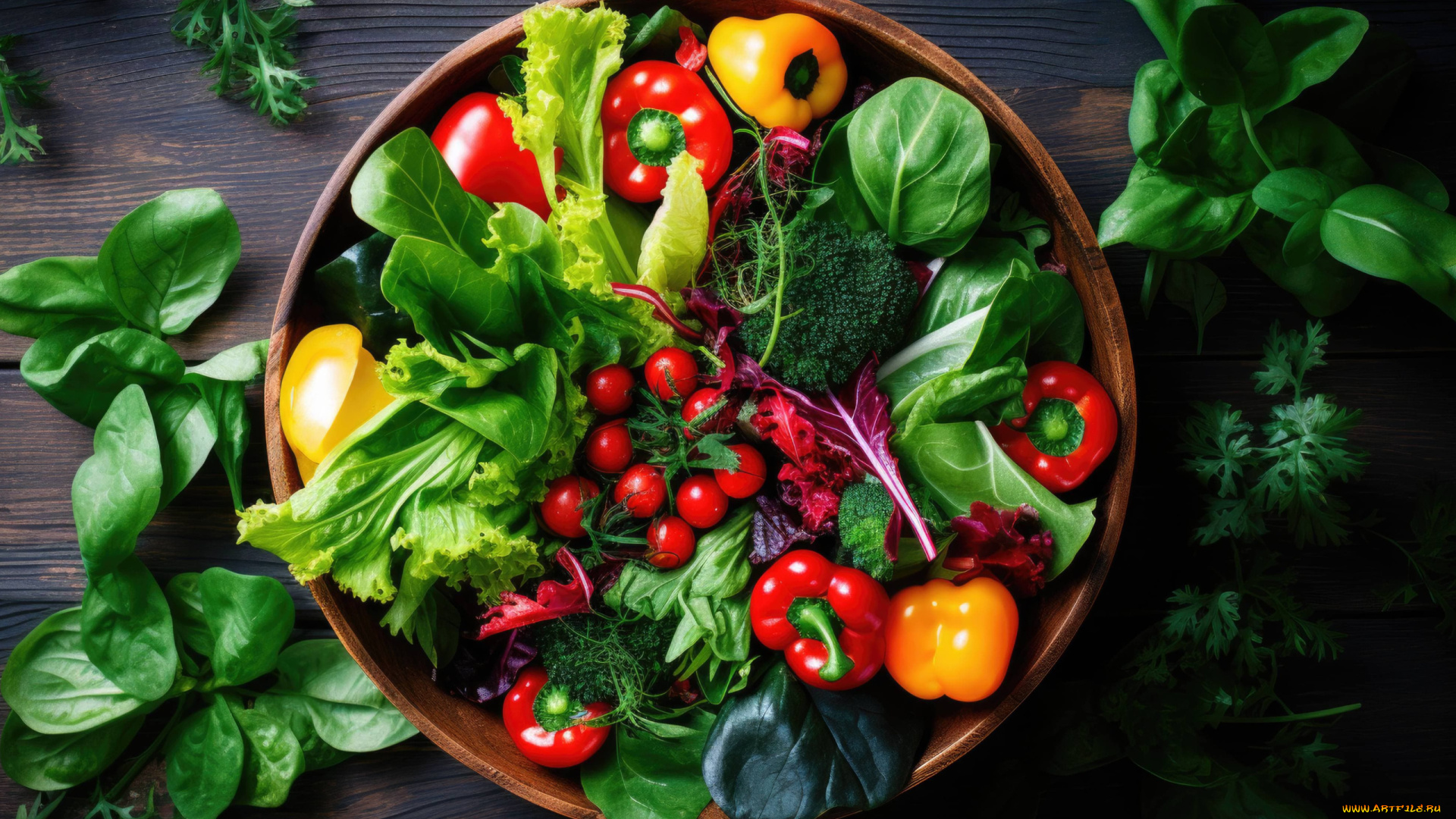 3д, графика, еда-, food, салат