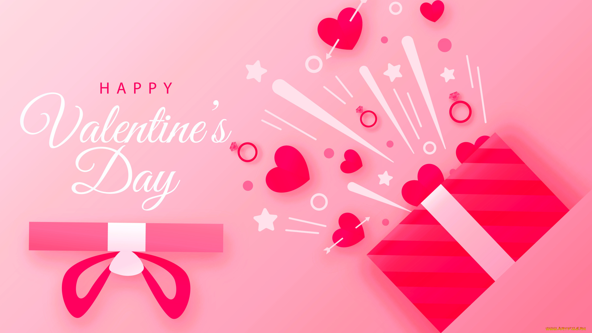 праздничные, день, святого, валентина, , сердечки, , любовь, коробки, взрыв, сердечки