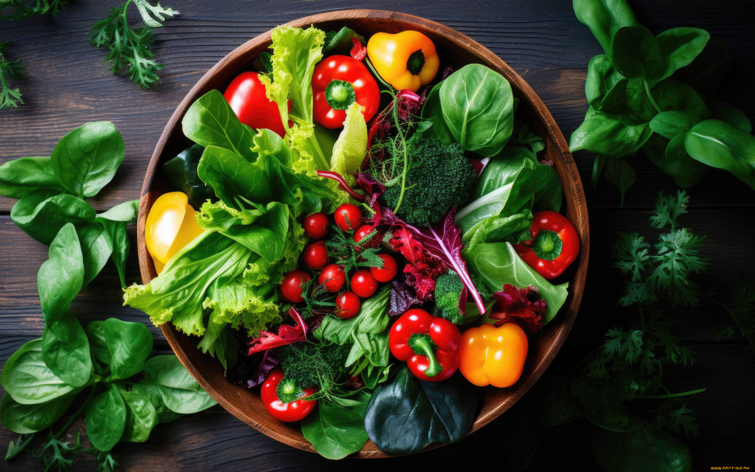 3д, графика, еда-, food, салат