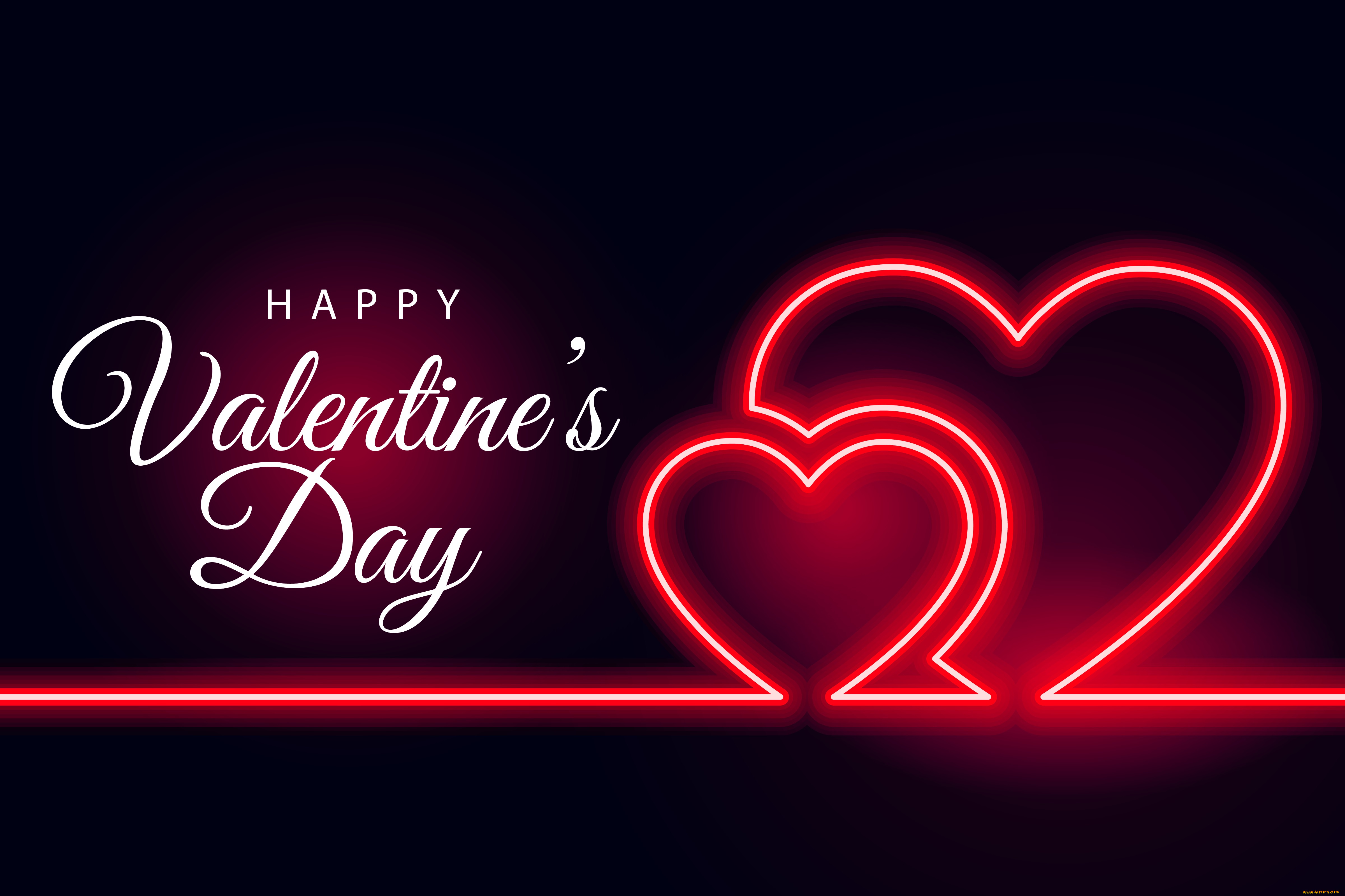праздничные, день, святого, валентина, , сердечки, , любовь, сердечки, неон