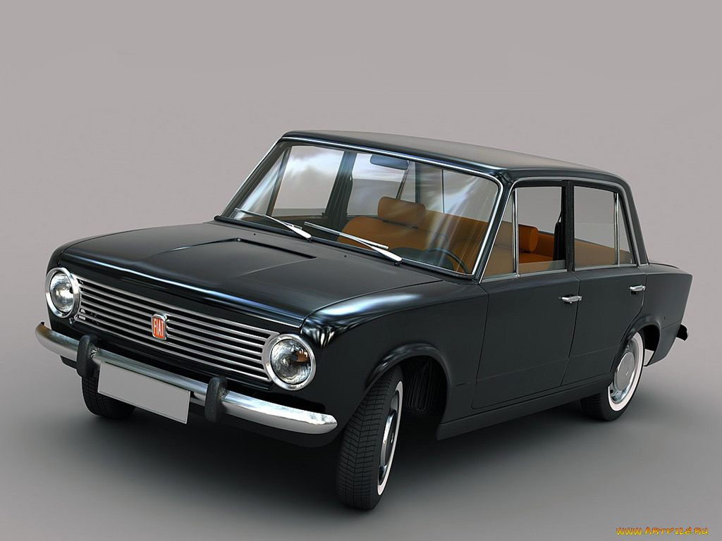 fiat, автомобили, 3д
