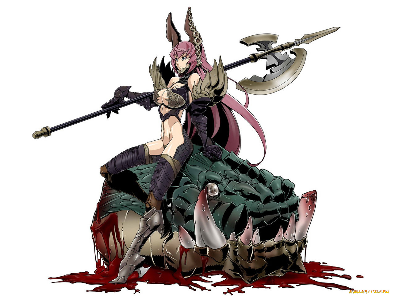 аниме, weapon, blood, technology