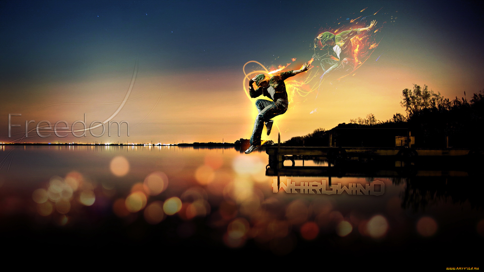 разное, компьютерный, дизайн, закат