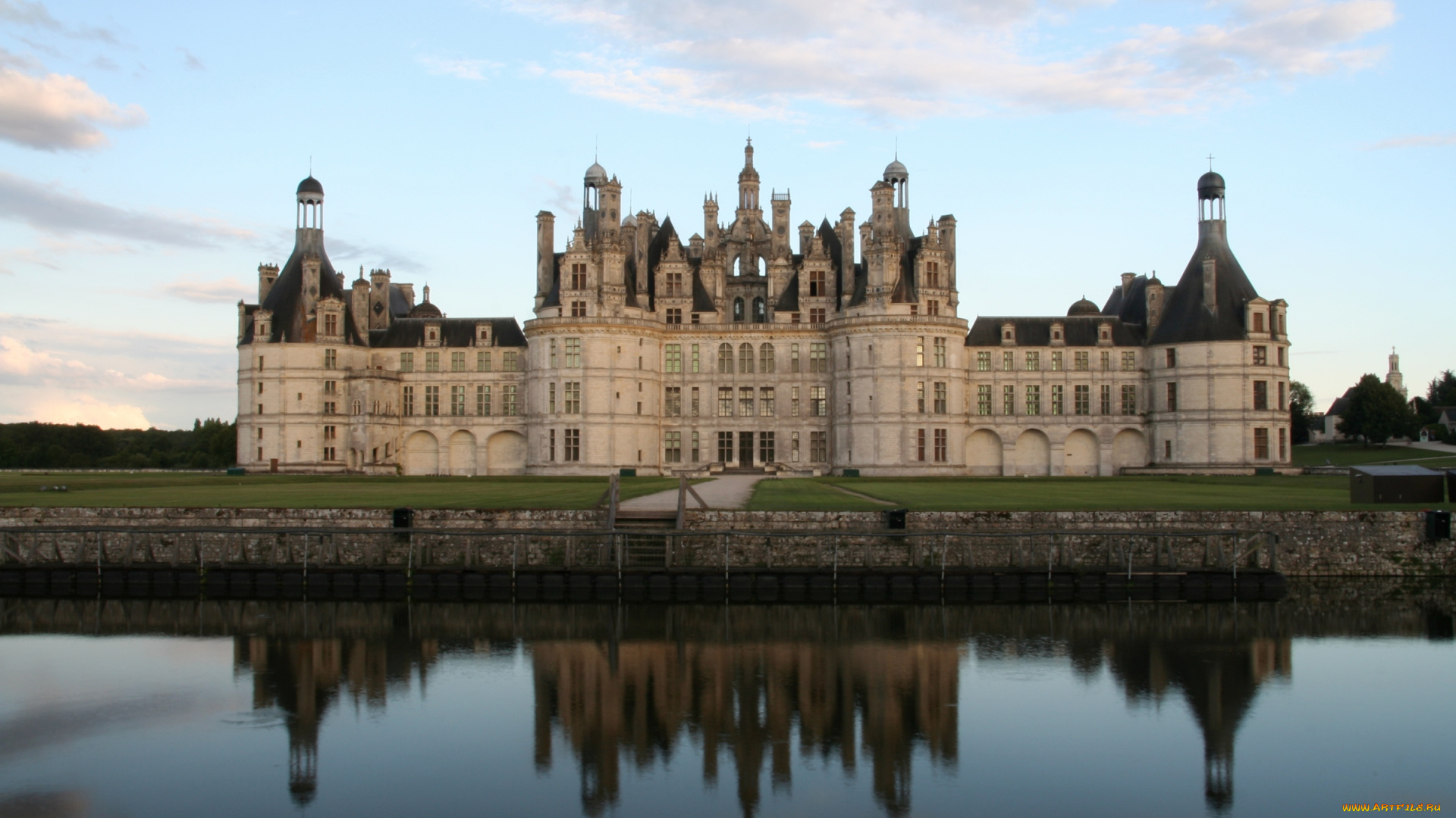 города, замки, луары, франция, отражение