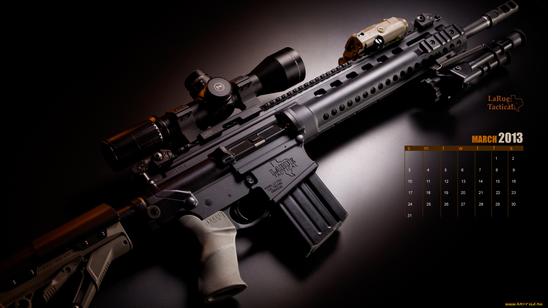 календари, оружие, автомат