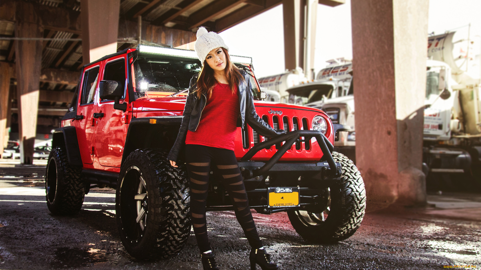 автомобили, авто, с, девушками, jeep