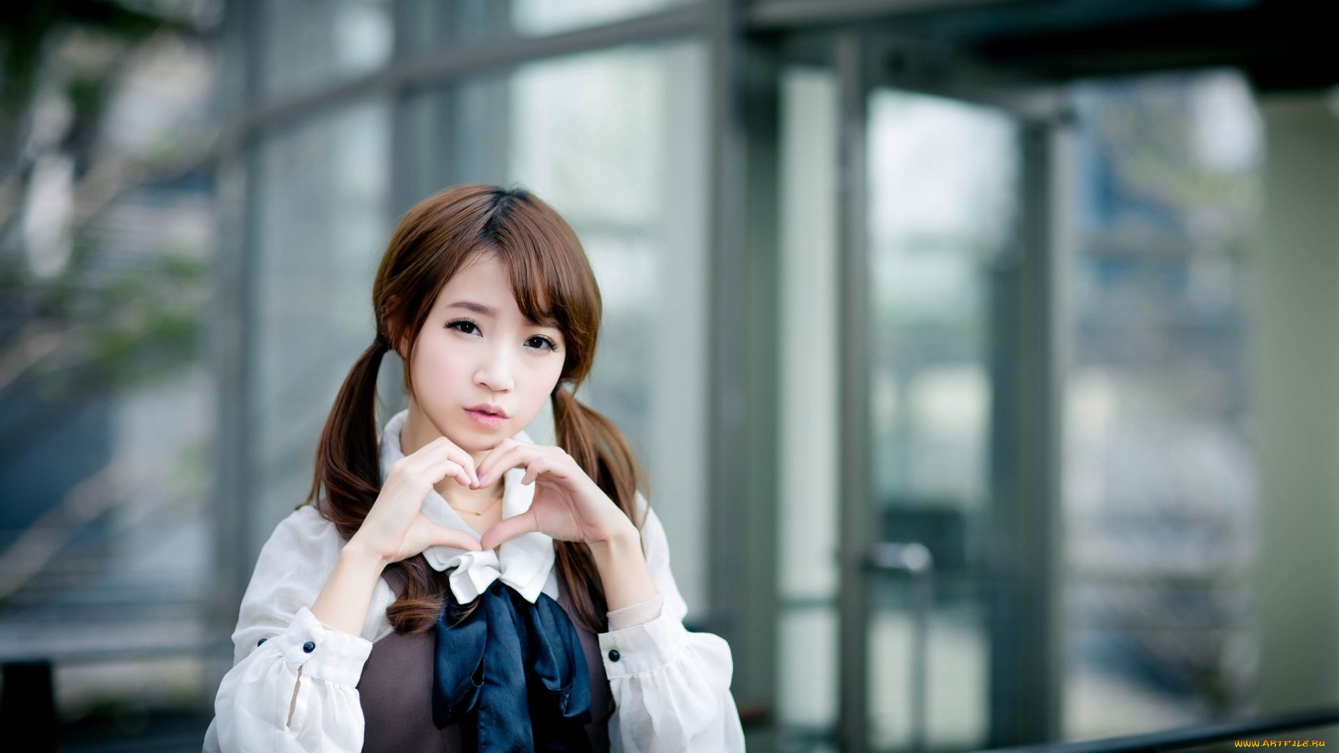 девушки, -unsort, , азиатки, жест, взгляд, лицо