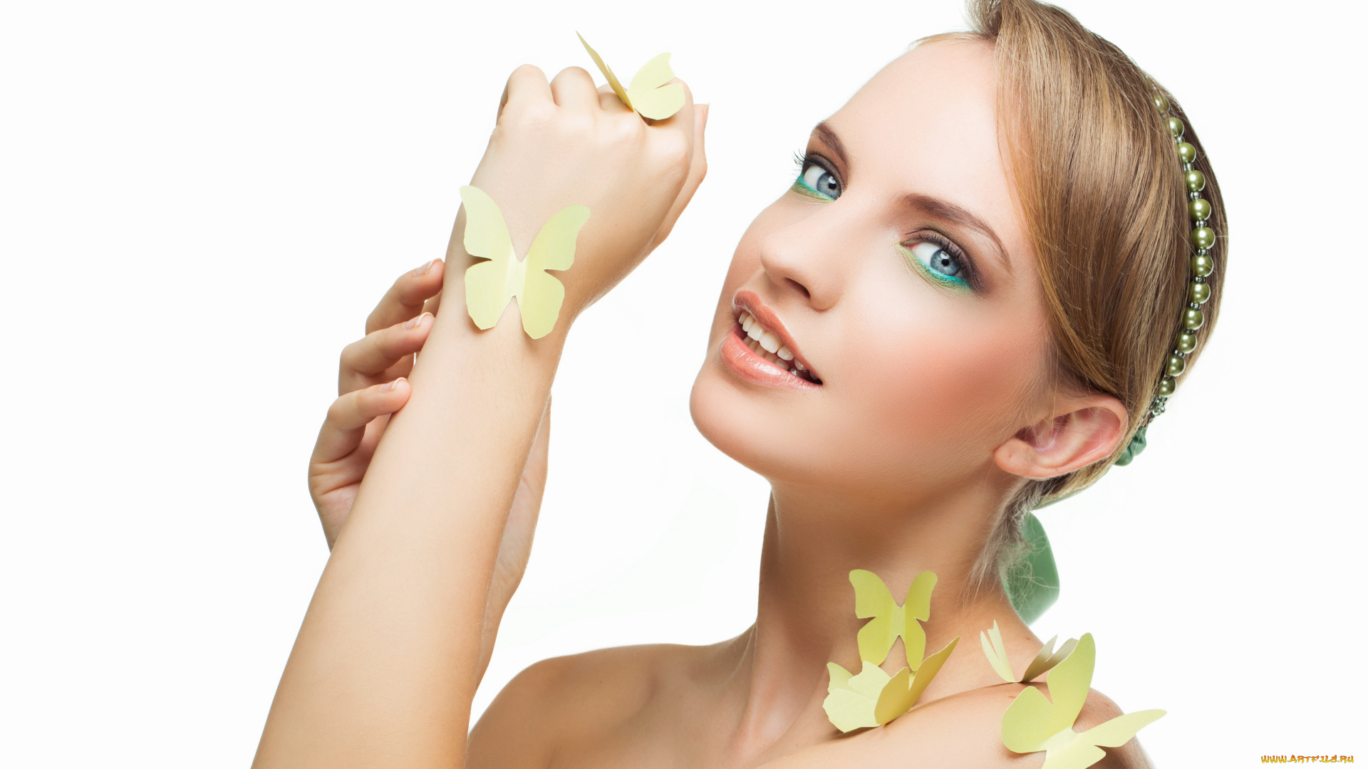 девушки, -unsort, , лица, , портреты, лицо, бабочки, макияж