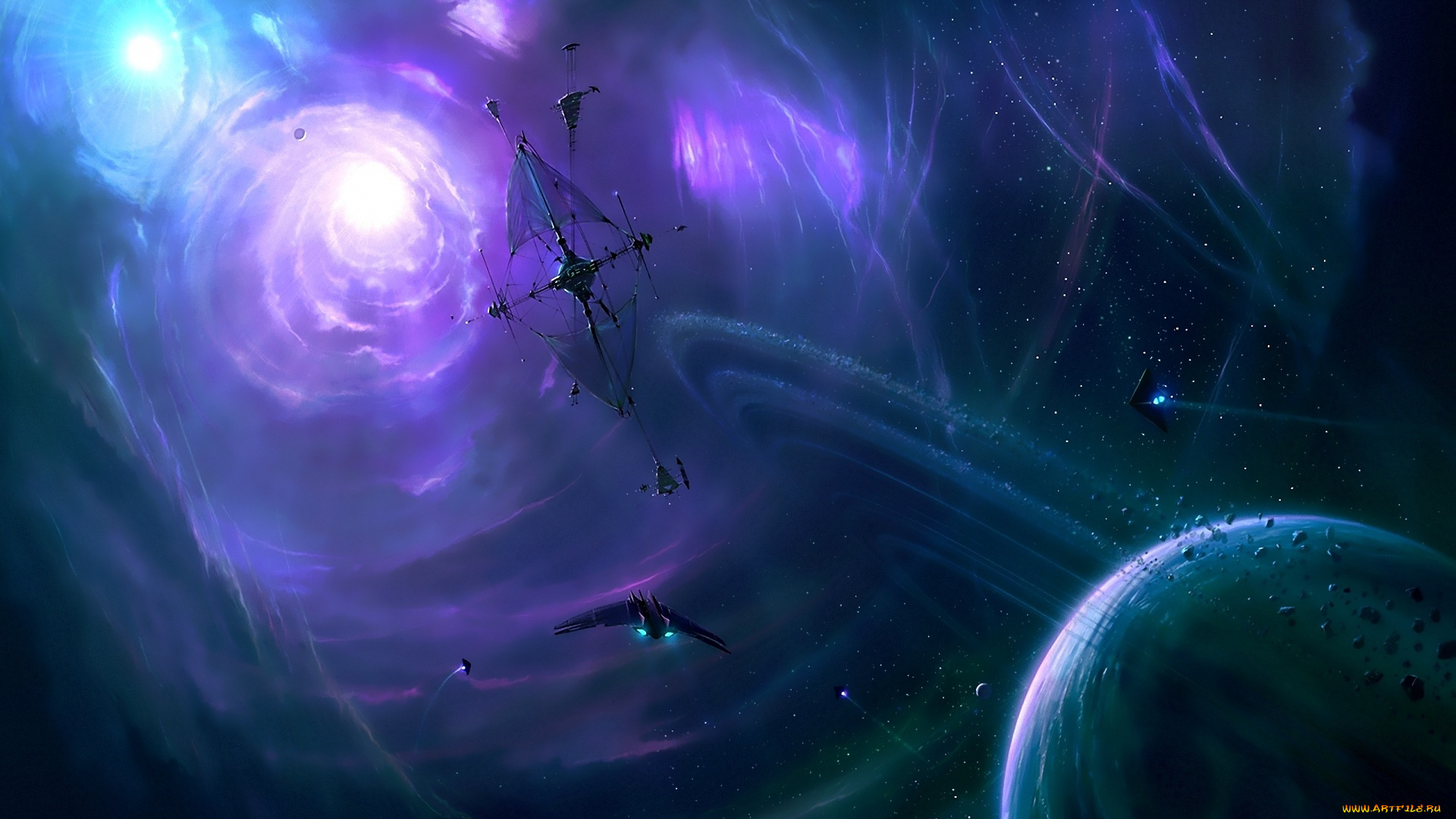 фэнтези, космические, корабли, , звездолеты, , станции, планеты, корабль, космический, космос