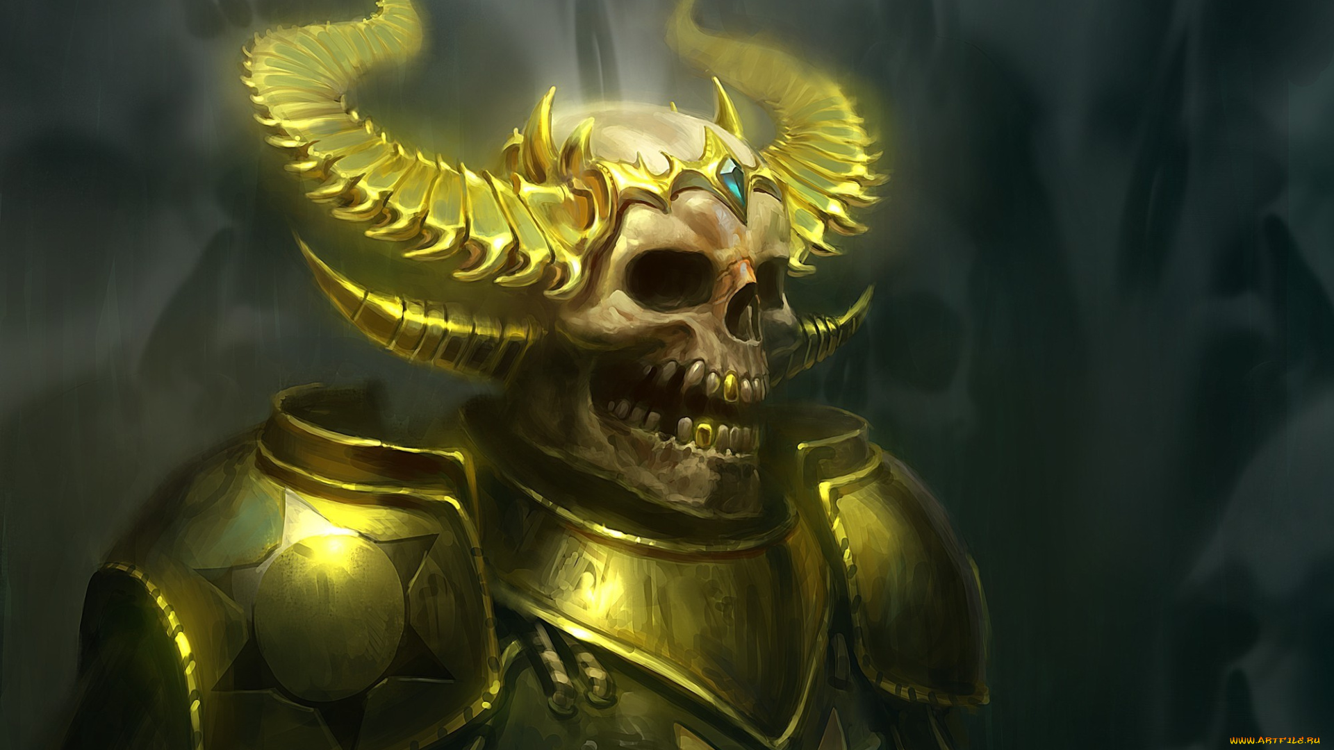 фэнтези, нежить, рога, череп