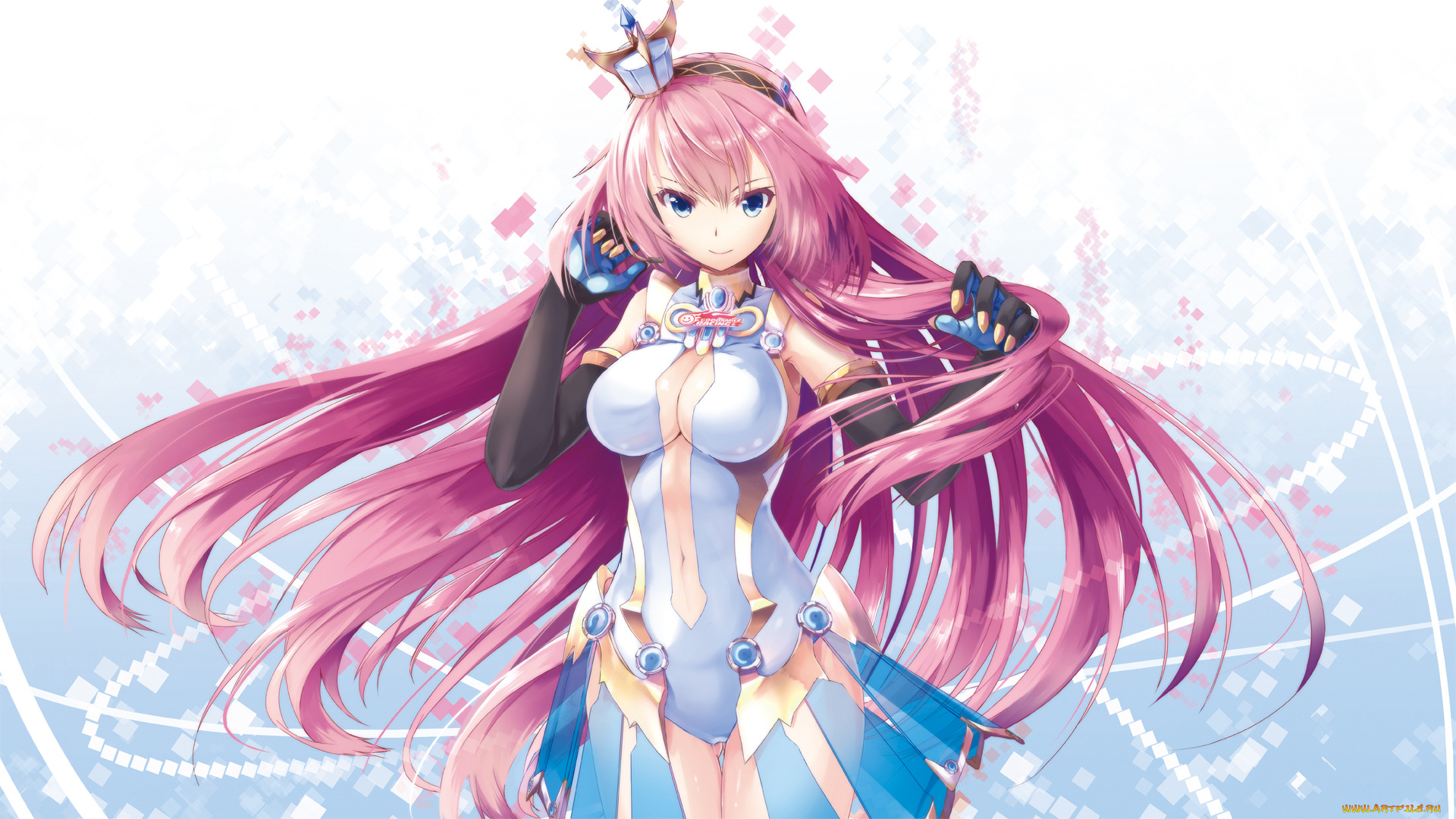 vocaloid, аниме, корона, грудь, девушка, арт, daidou, demitasse, megurine, luka