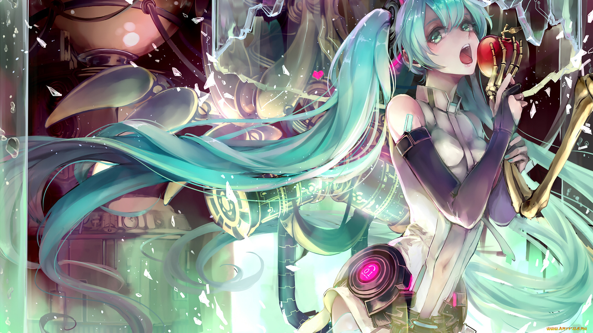vocaloid, аниме, upscale, арт, hatsune, miku, append, xoxo, hina, девушка