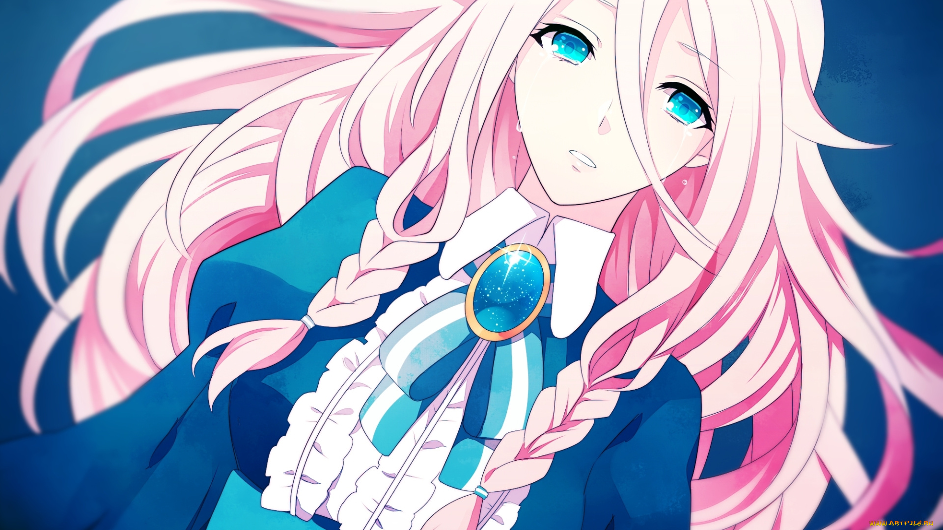 vocaloid, аниме, вокалоид, арт, слезы, девушка, ia