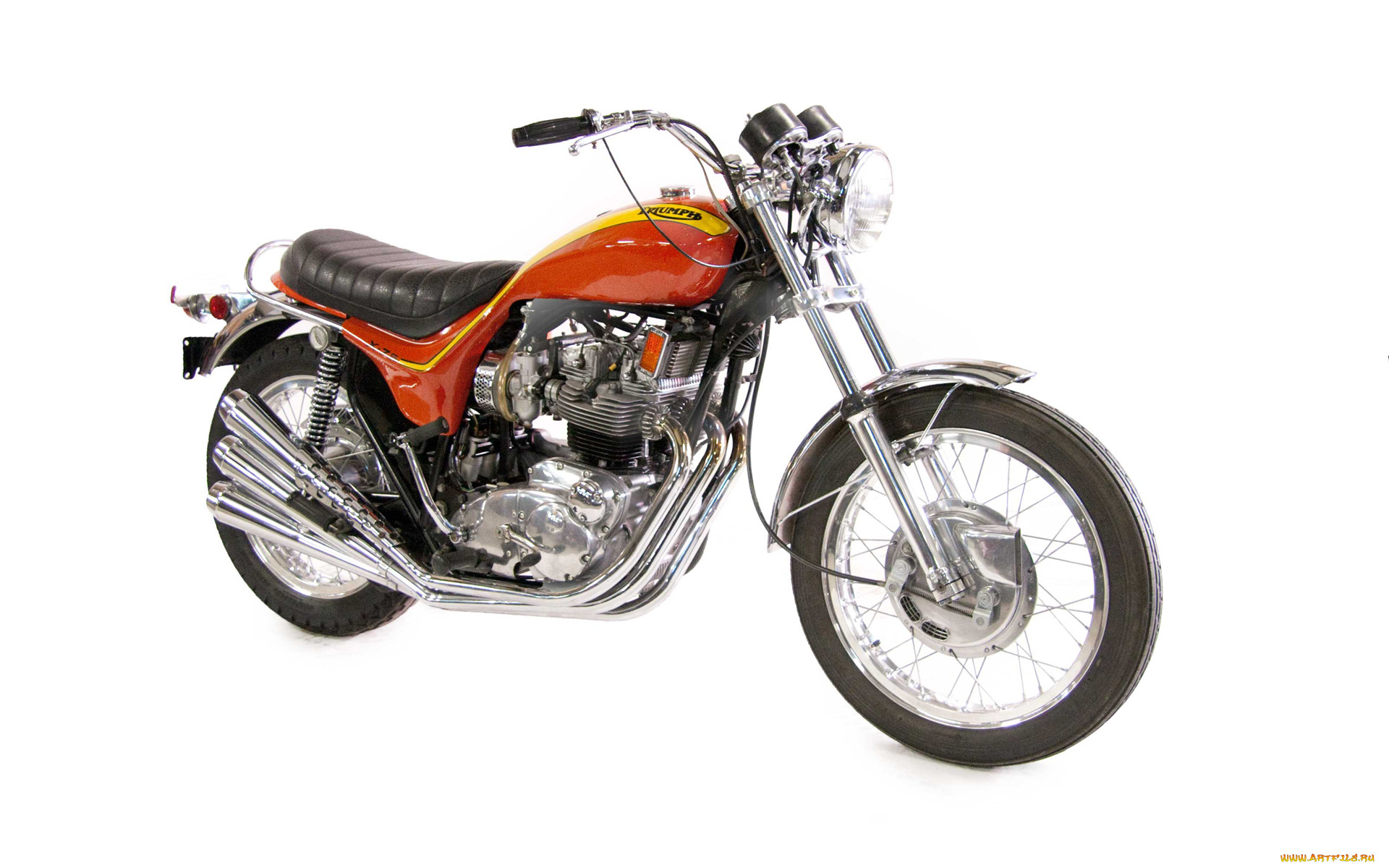 мотоциклы, triumph, motorcycle, red