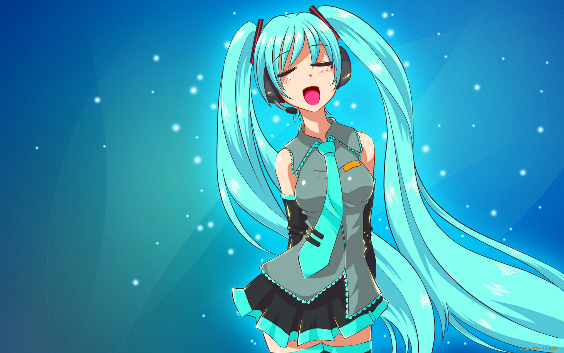 vocaloid, аниме, hatsune, miku, девушка, el, sato, art