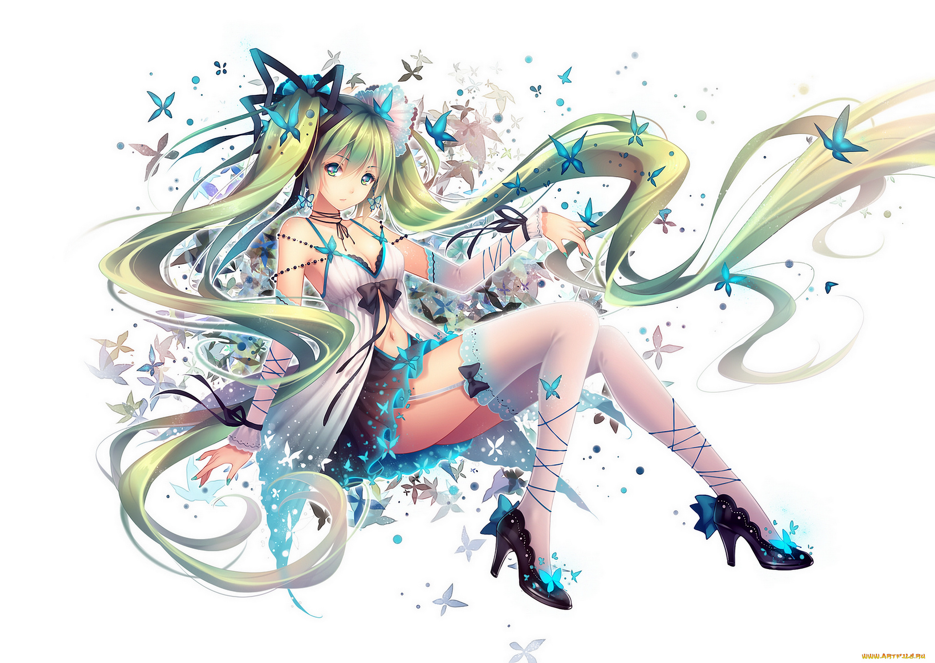 vocaloid, аниме, art, девушка, hatsune, miku, tidsean, tid