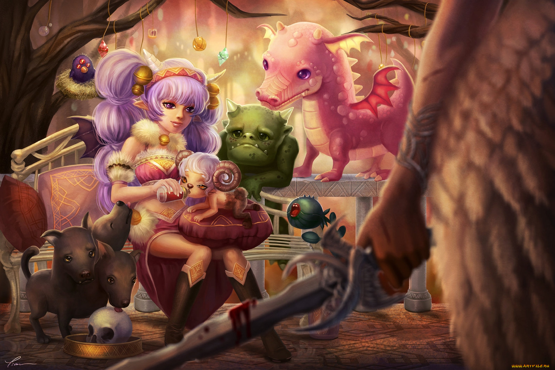 фэнтези, существа, рога