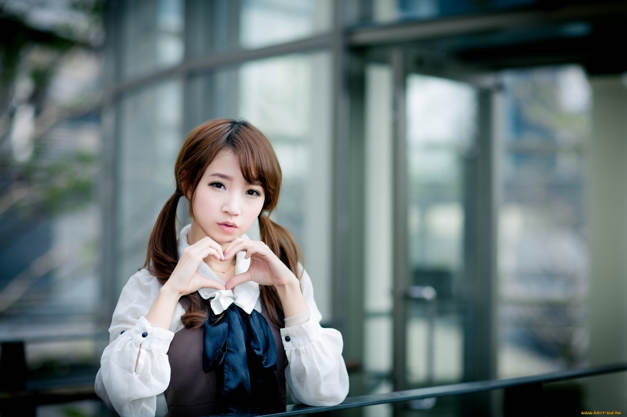 девушки, -unsort, , азиатки, жест, взгляд, лицо