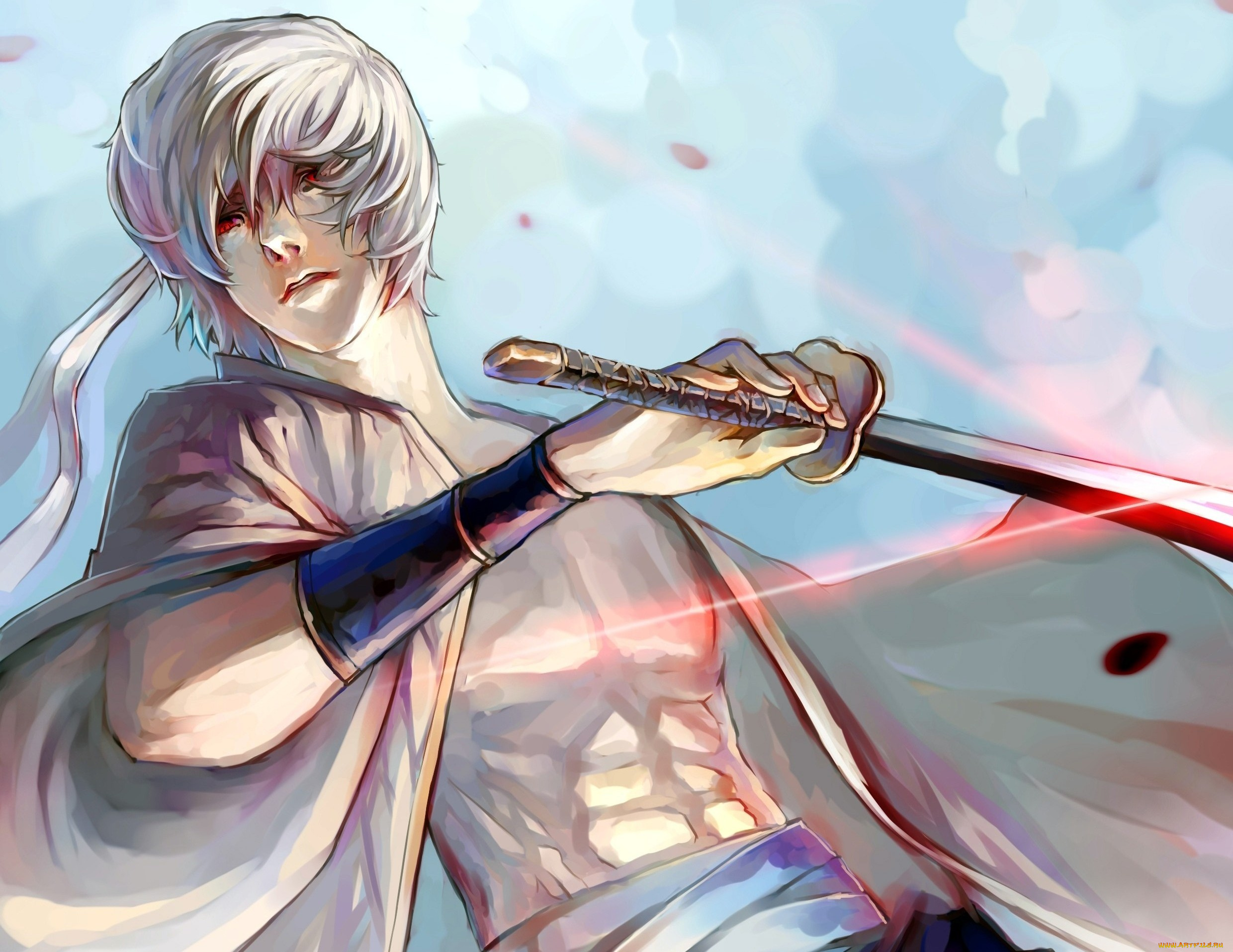 аниме, gintama, sakata, gintoki, гинтоки, саката, арт, парень