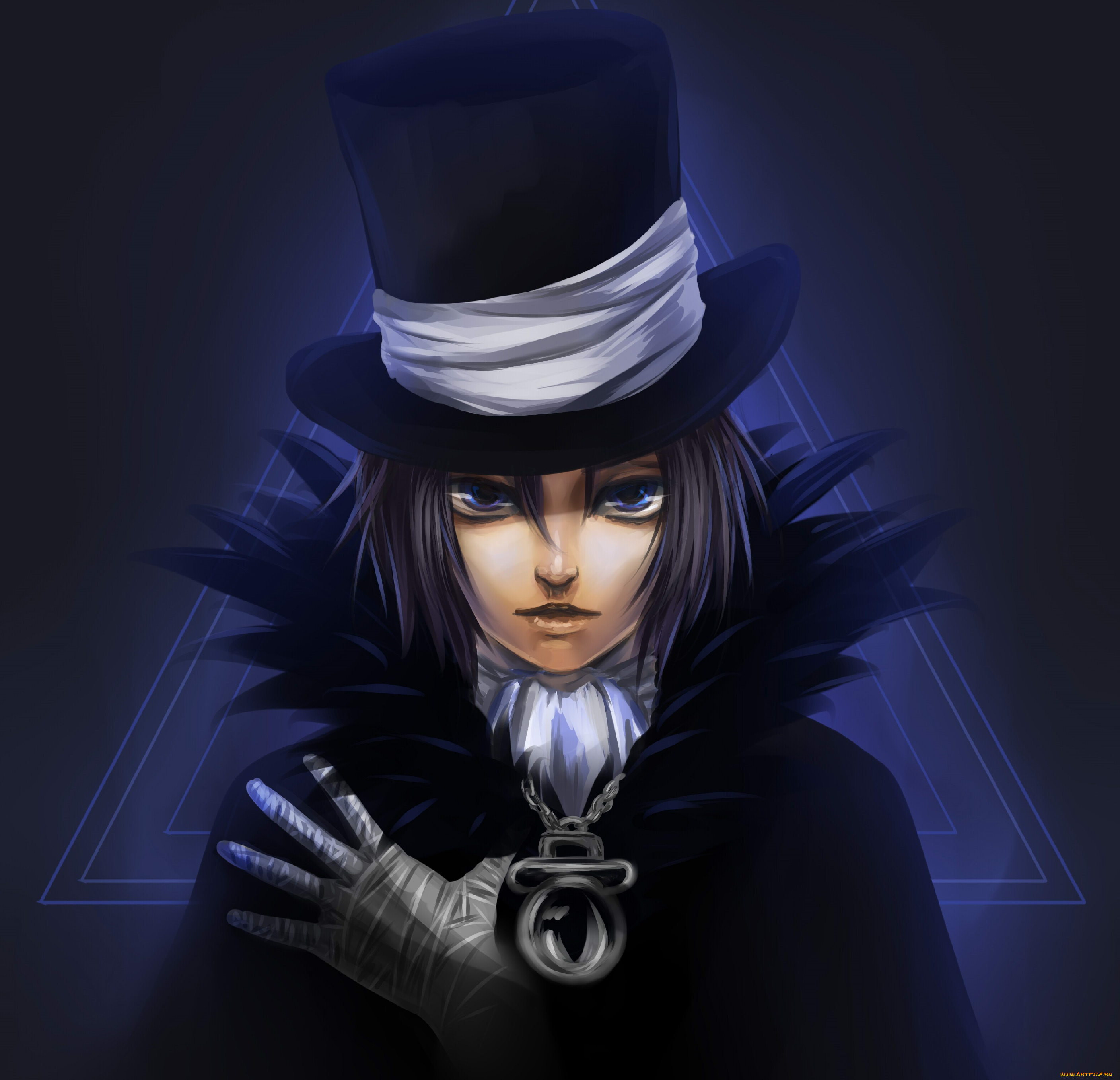 аниме, katekyo, hitman, reborn, соска, взгляд, шляпа, арт, парень