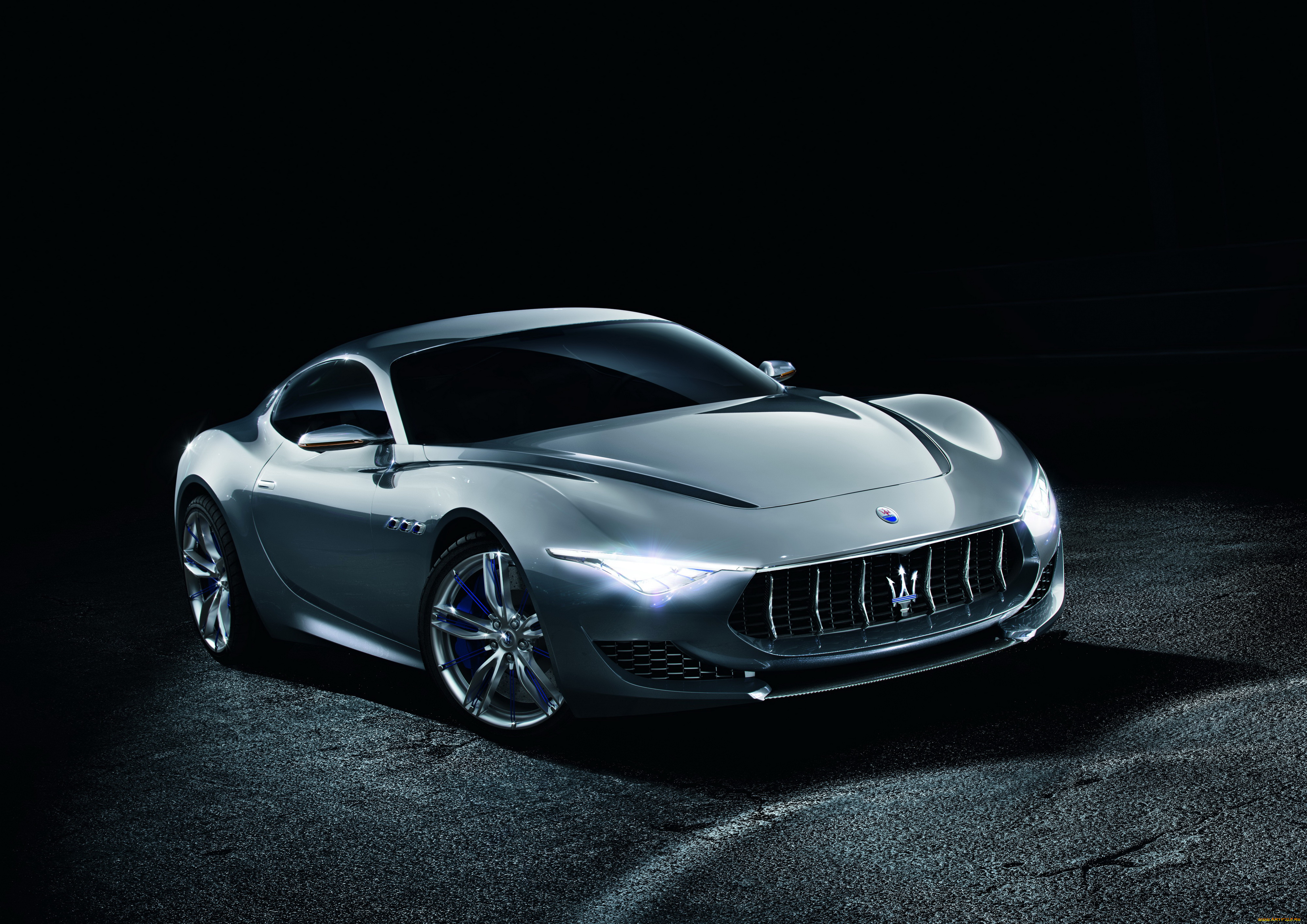 2014, maserati, alfieri, автомобили, maserati, alfieri, серебрянный