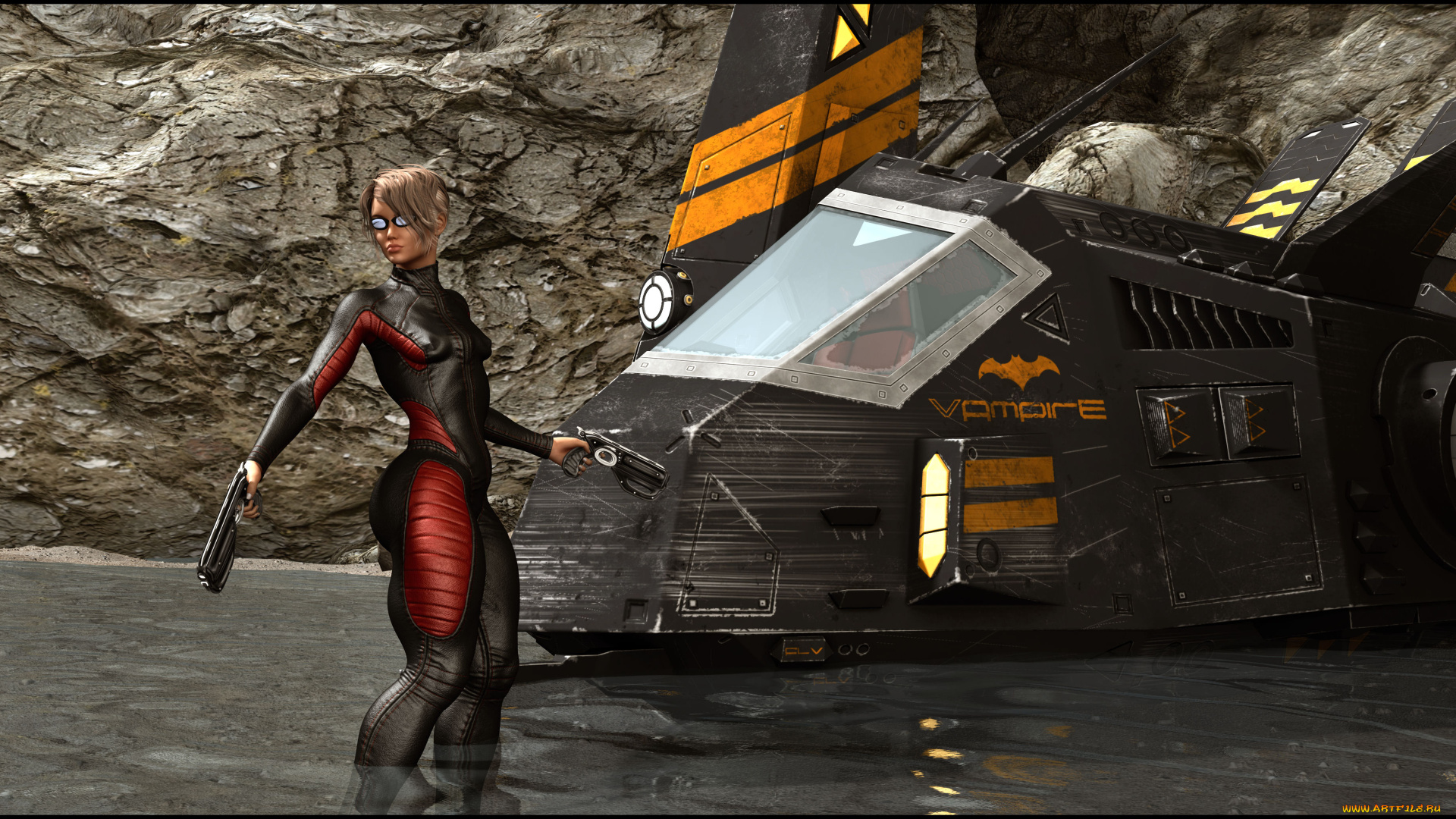 3д, графика, фантазия, , fantasy, оружие, фон, взгляд, девушка